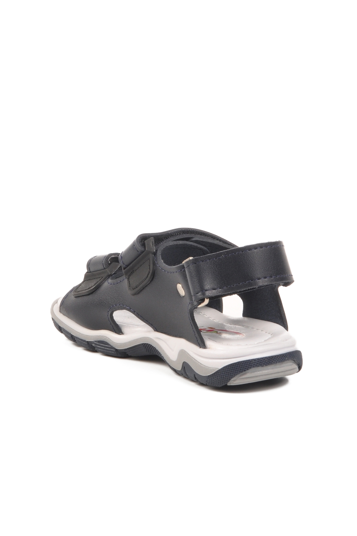 Lacivert Kırmızı Cırtlı Erkek Çocuk Spor Sandalet 173110 B - Görsel 5