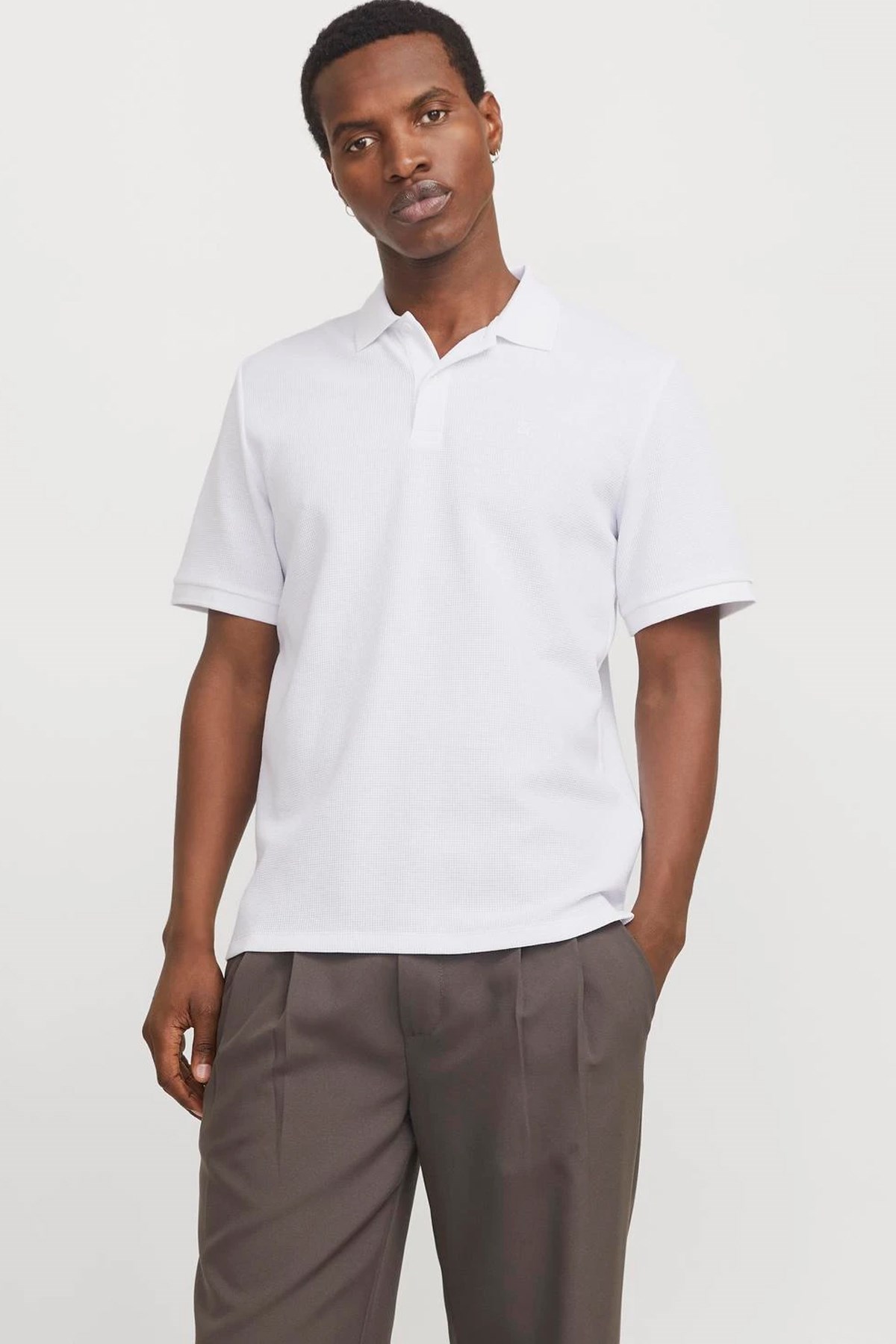 Jack&Jones Fusion Pique Erkek Beyaz Polo Yaka Tişört Fiyatları | Flo