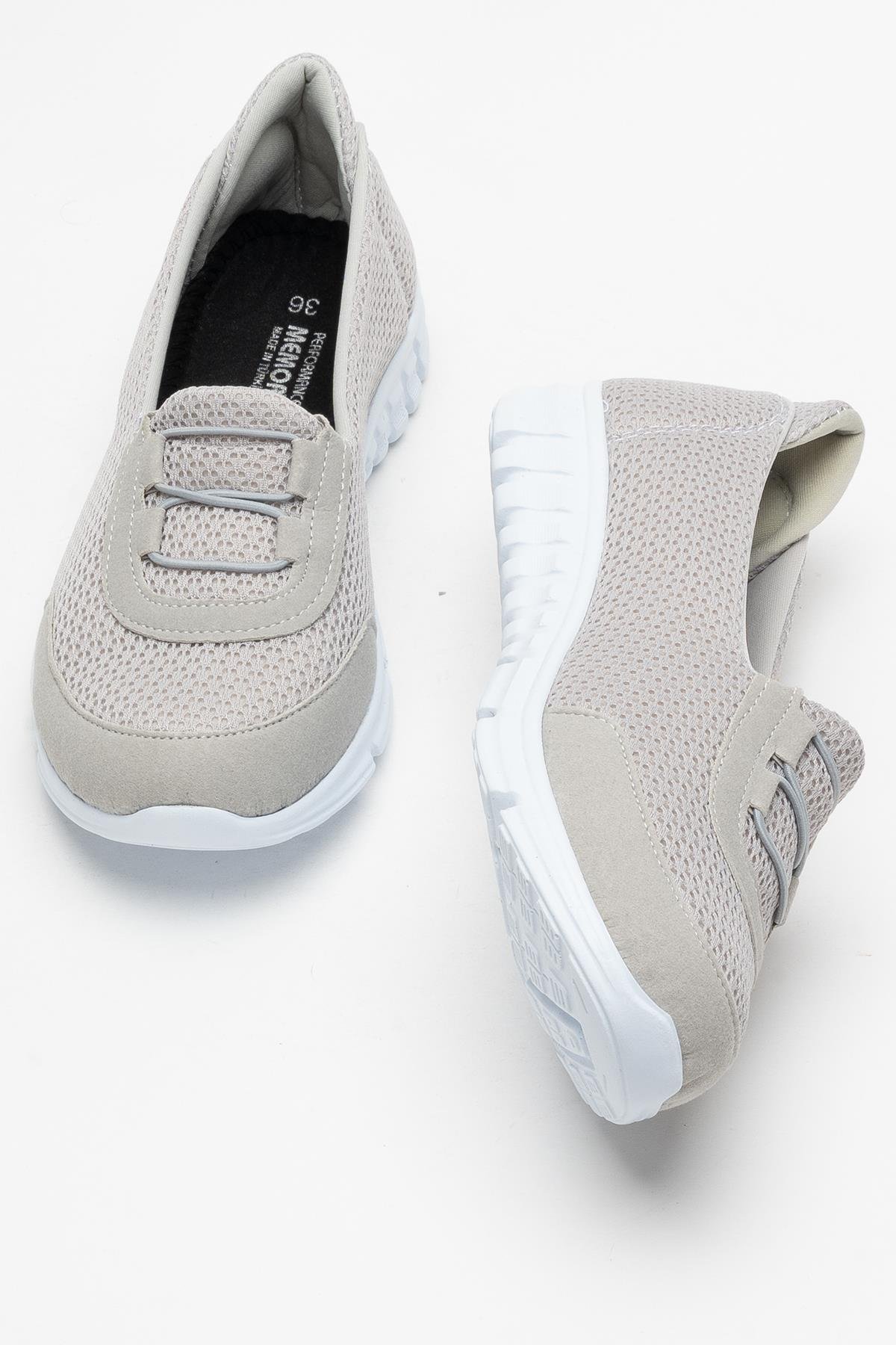 Ortopedik Kadın Yürüyüş Ayakkabısı GRİ - BEYAZ - Görsel 8