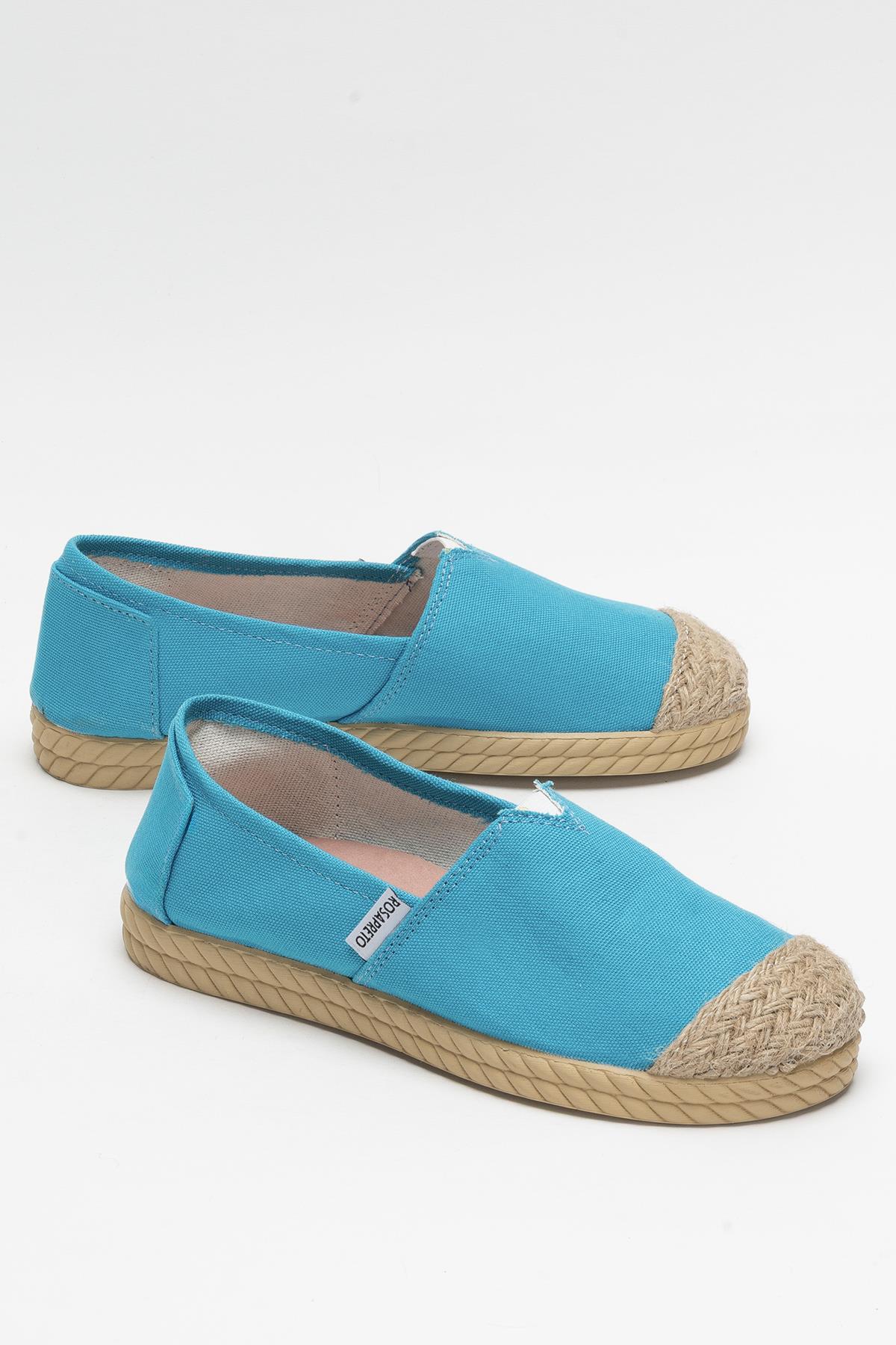 Kadın Keten Babet Ayakkabı MAVİ - Görsel 3