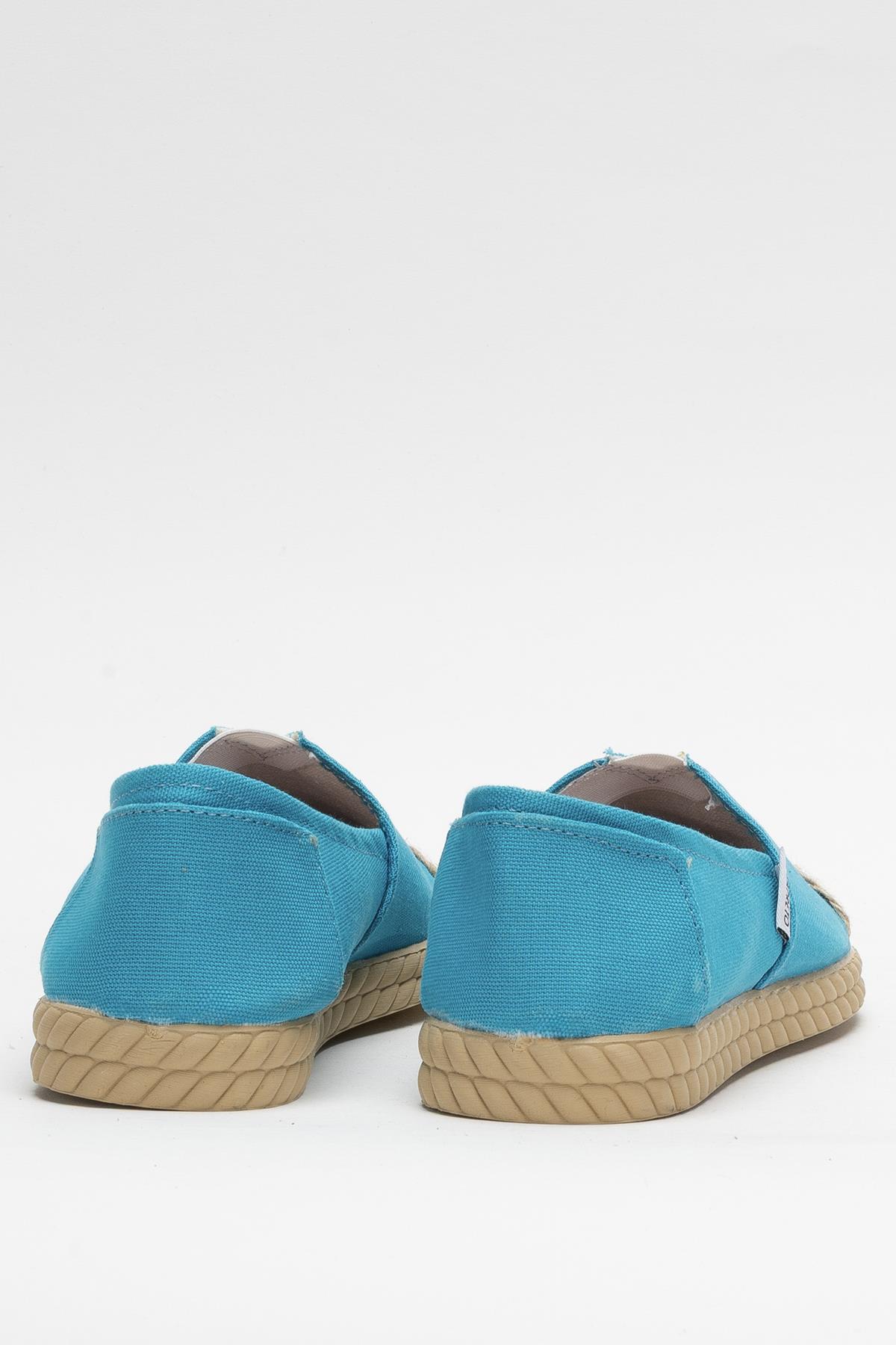 Kadın Keten Babet Ayakkabı MAVİ - Görsel 5