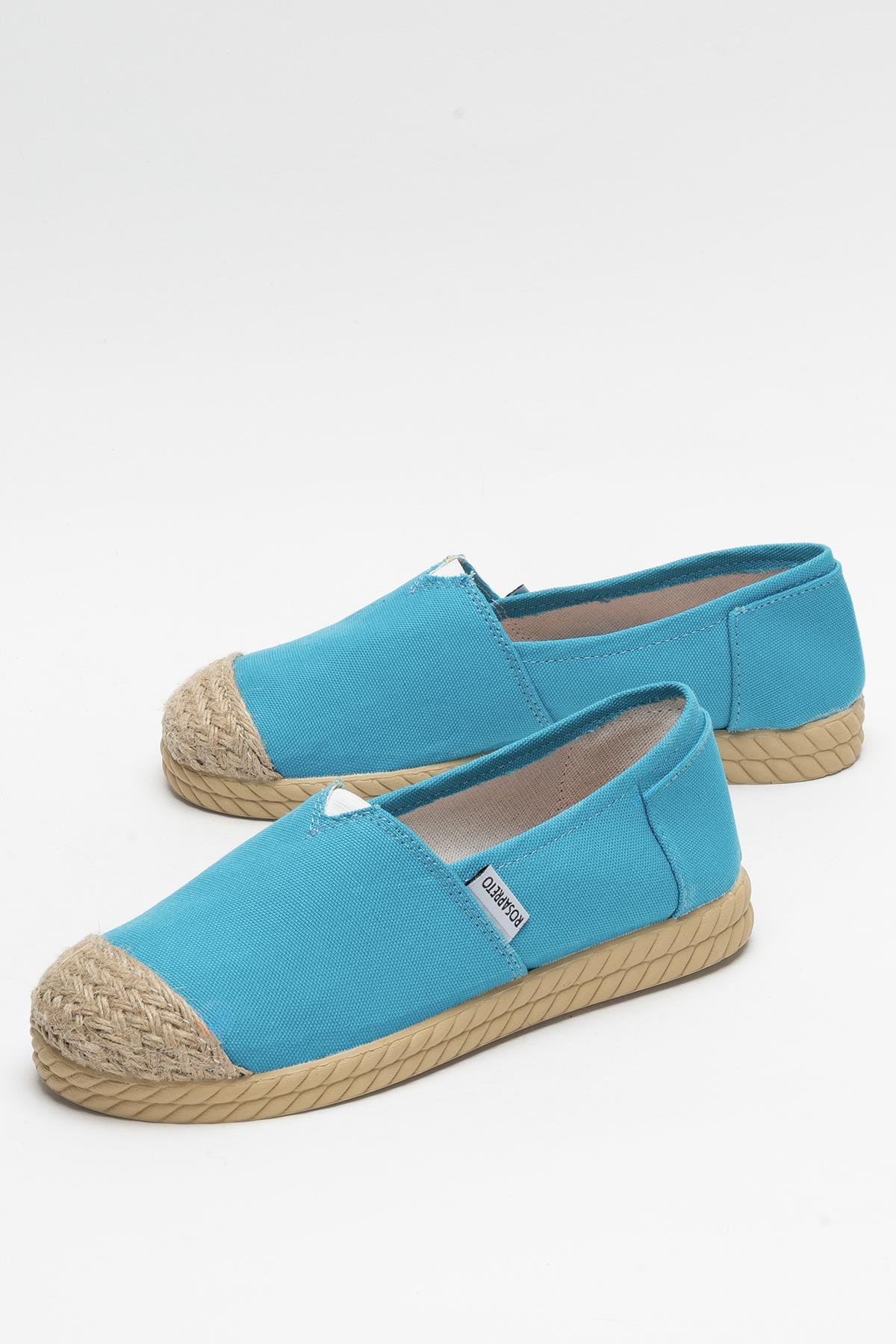 Kadın Keten Babet Ayakkabı MAVİ - Görsel 6
