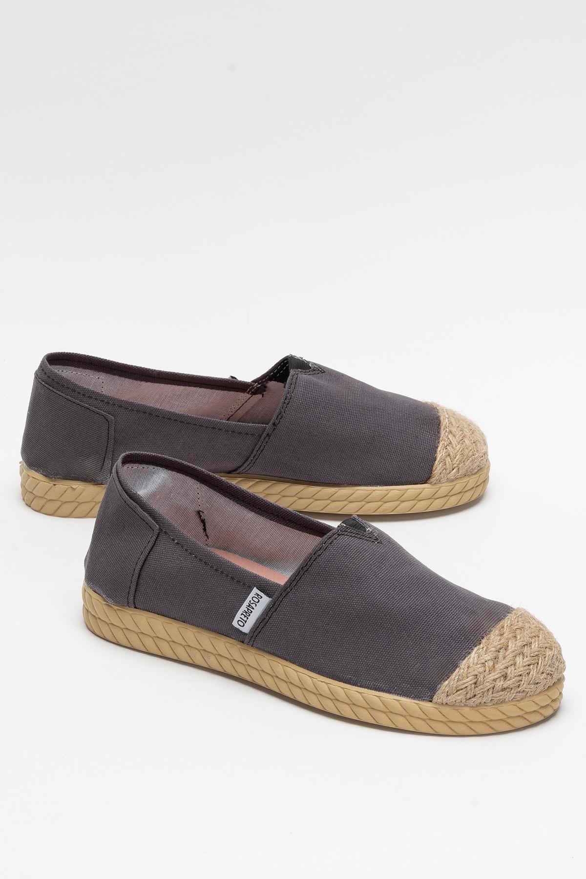 Kadın Keten Babet Ayakkabı FÜME - Görsel 3