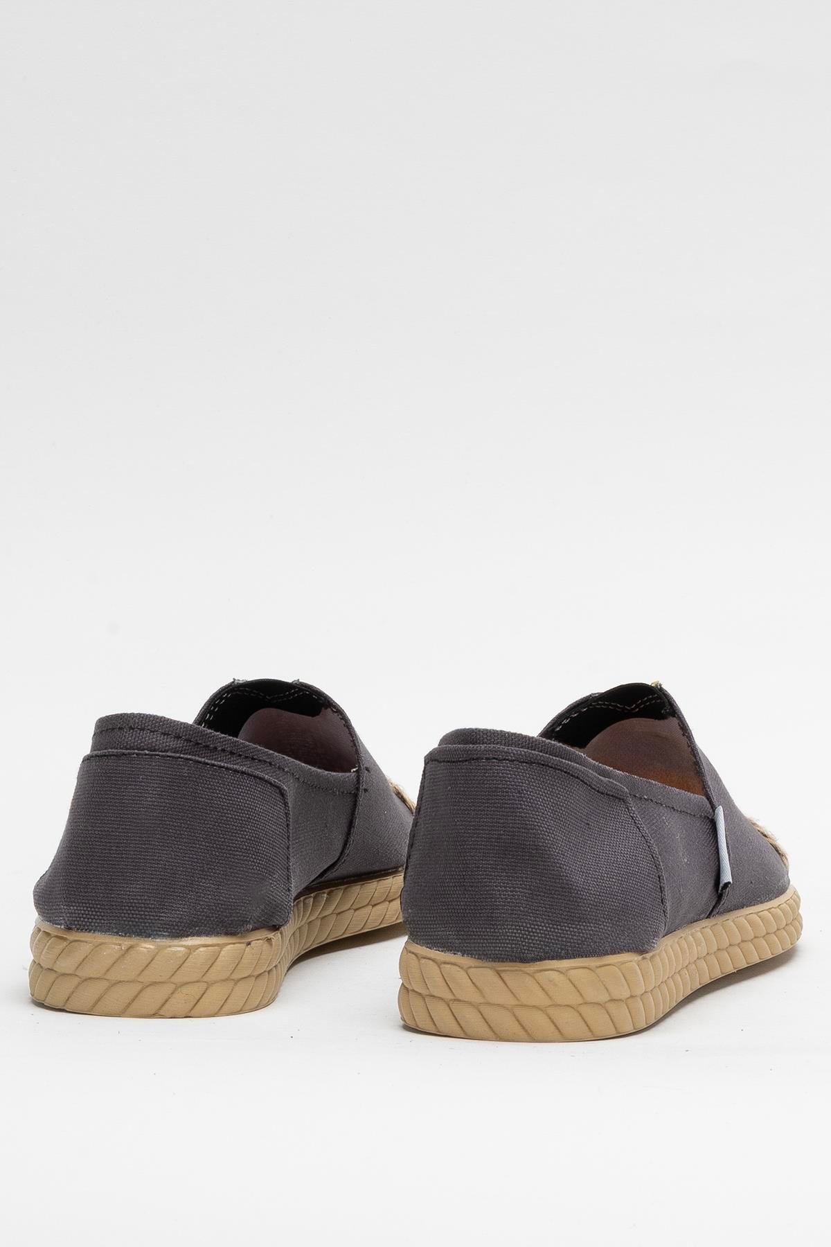 Kadın Keten Babet Ayakkabı FÜME - Görsel 5