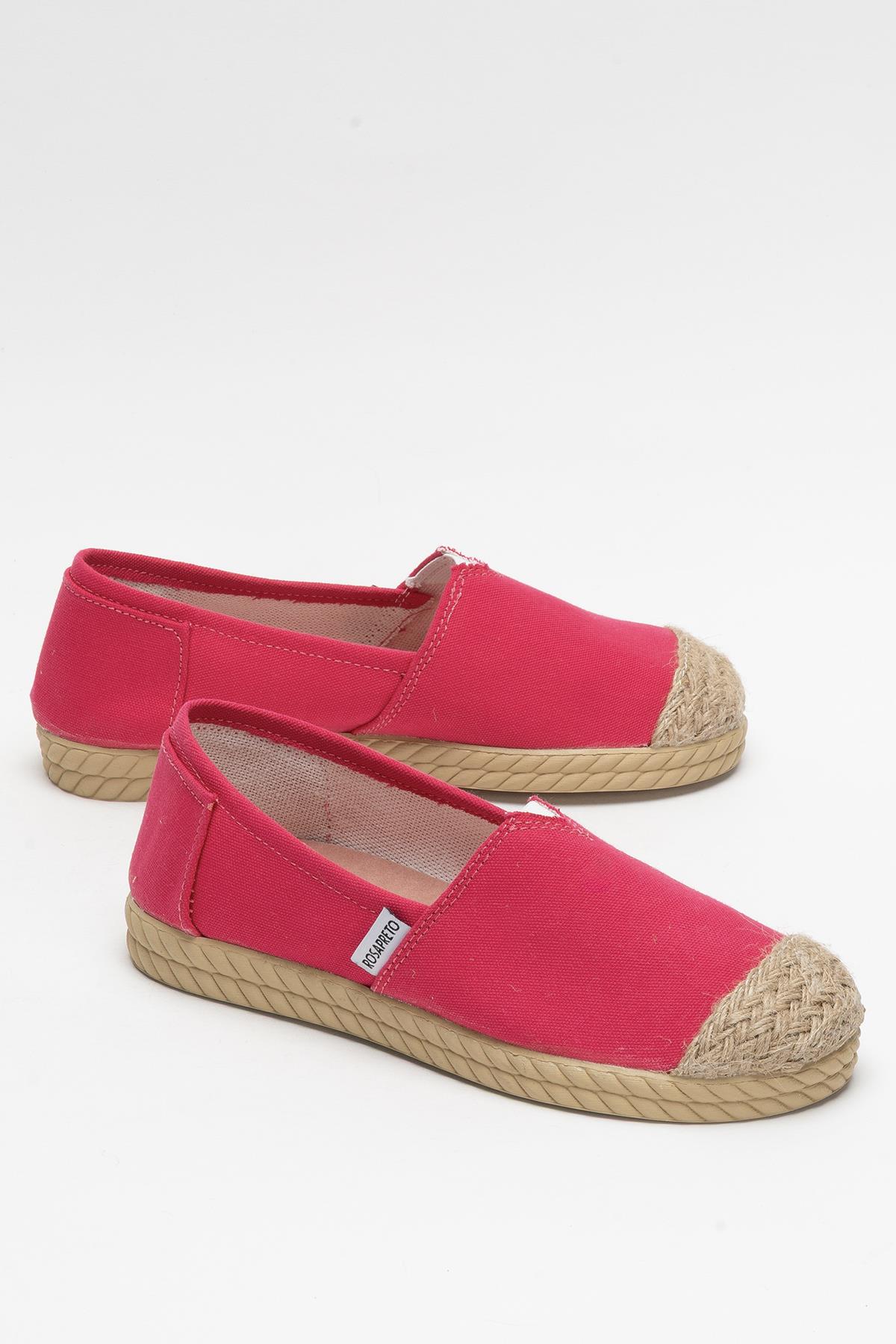 Kadın Keten Babet Ayakkabı FUŞYA - Görsel 3