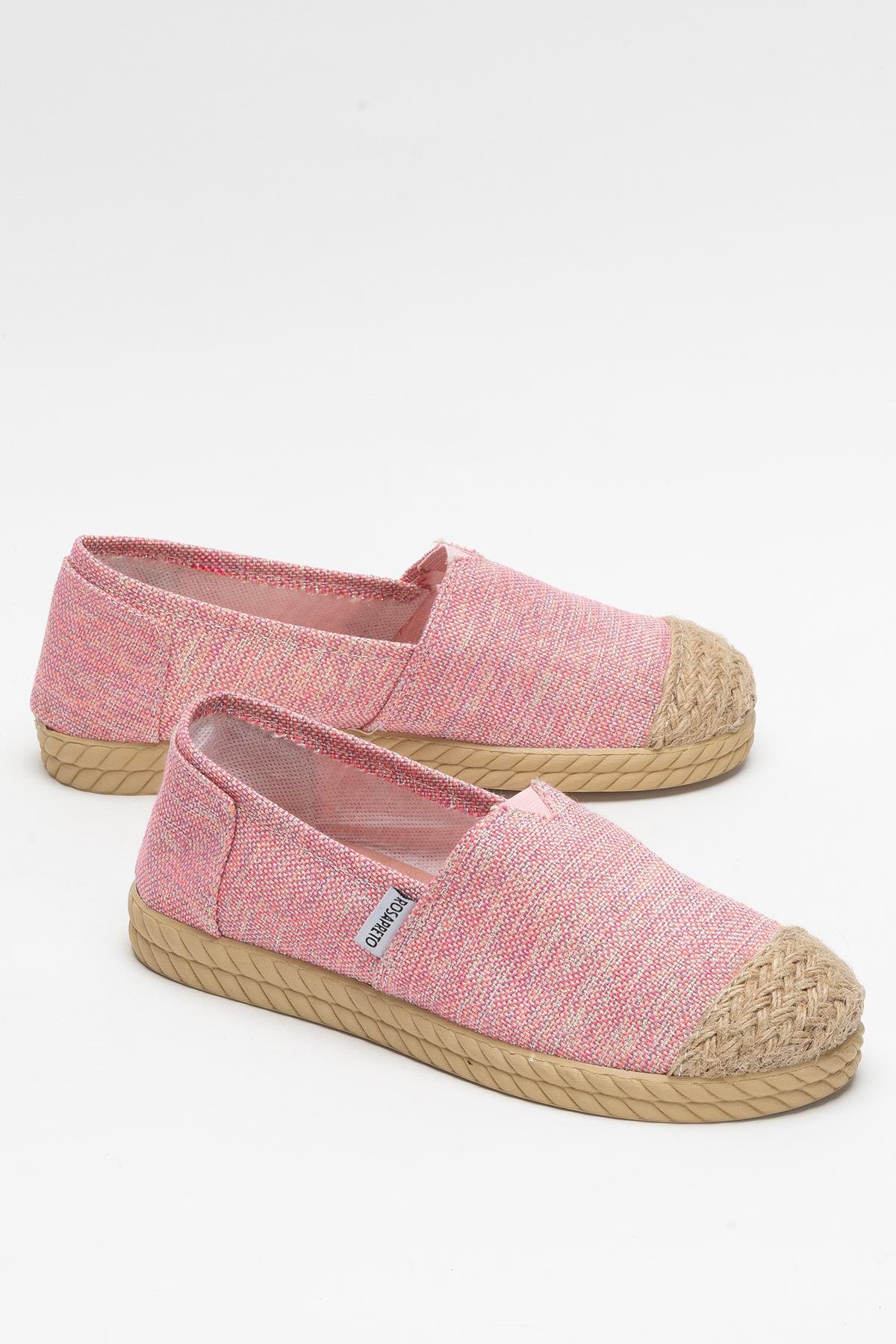 Kadın Keten Babet Ayakkabı PUDRA - Görsel 3