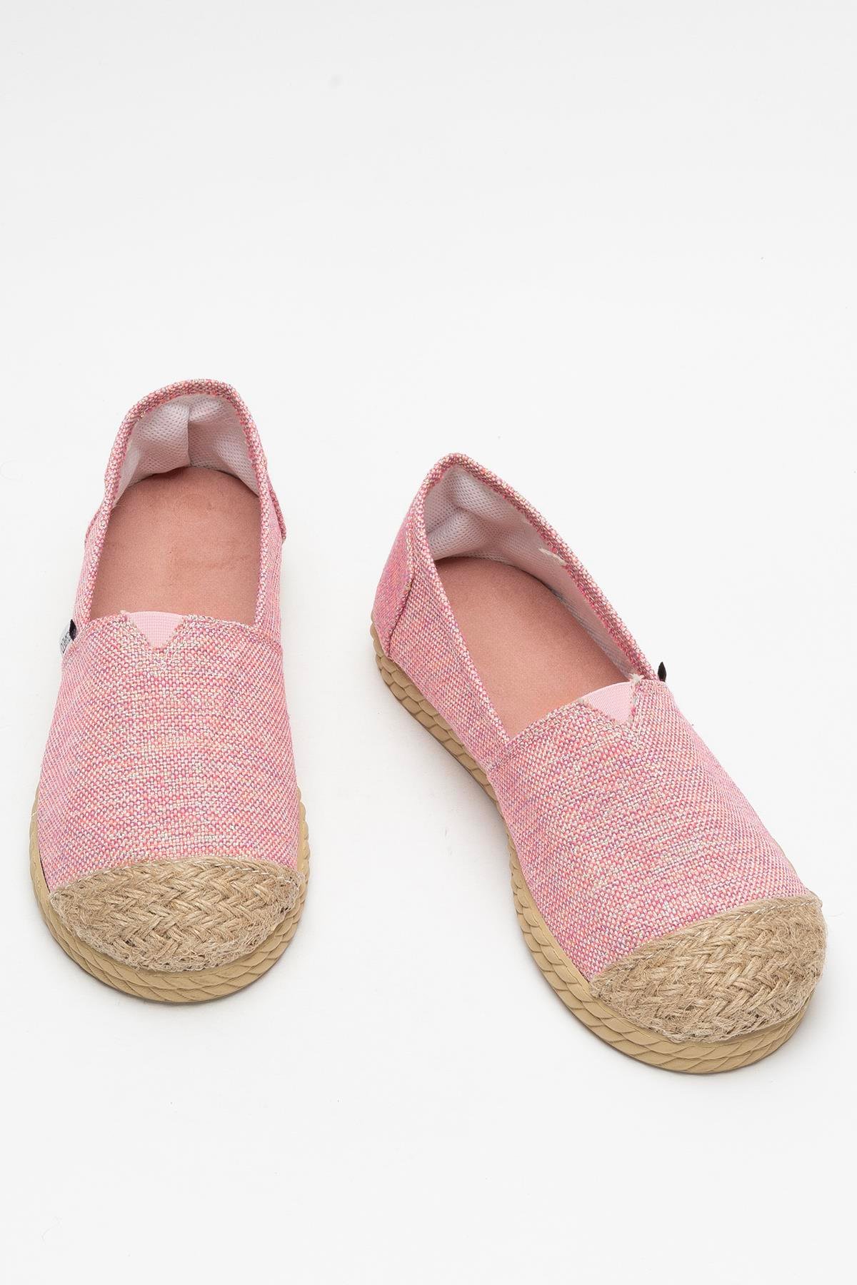 Kadın Keten Babet Ayakkabı PUDRA - Görsel 7