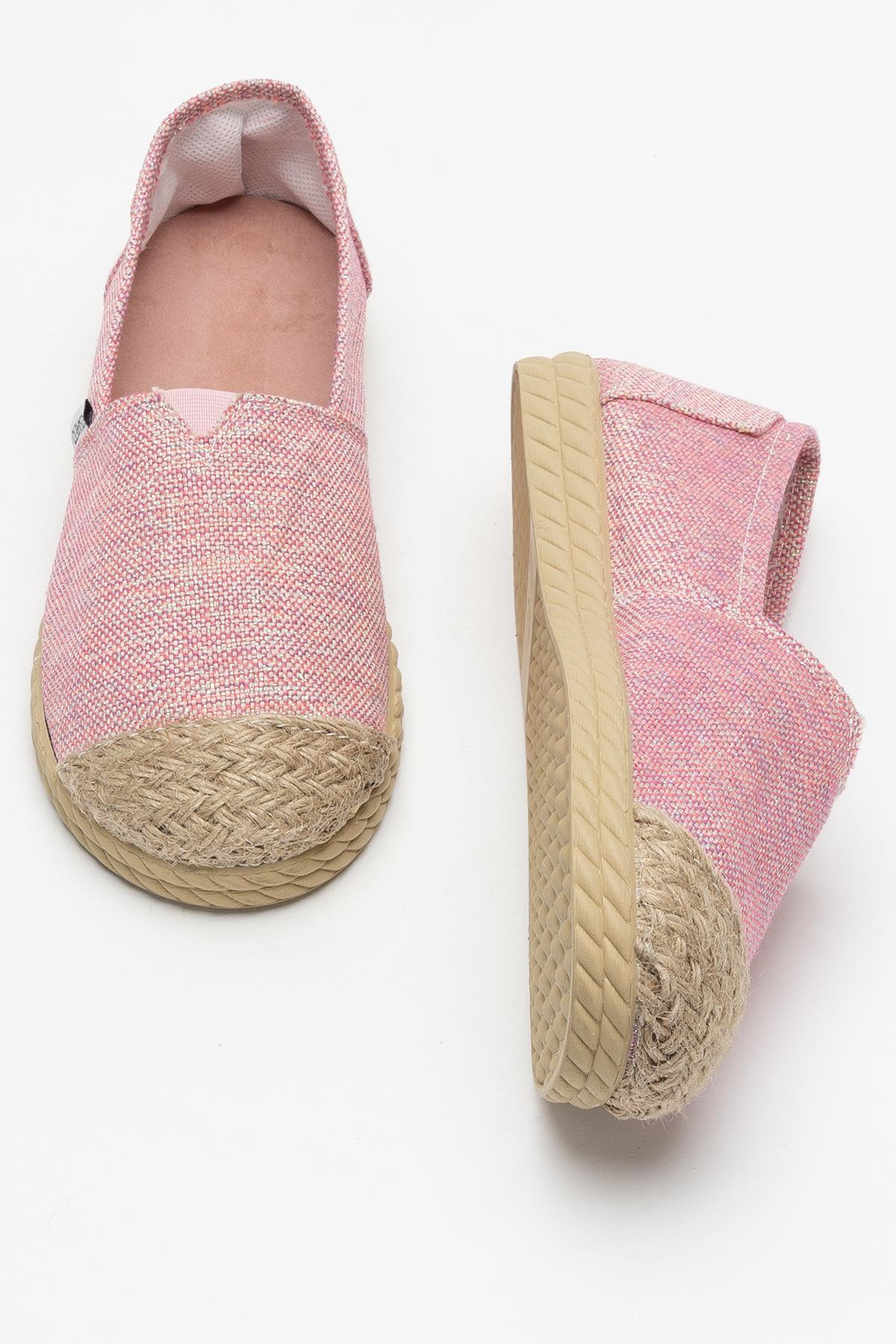 Kadın Keten Babet Ayakkabı PUDRA - Görsel 8