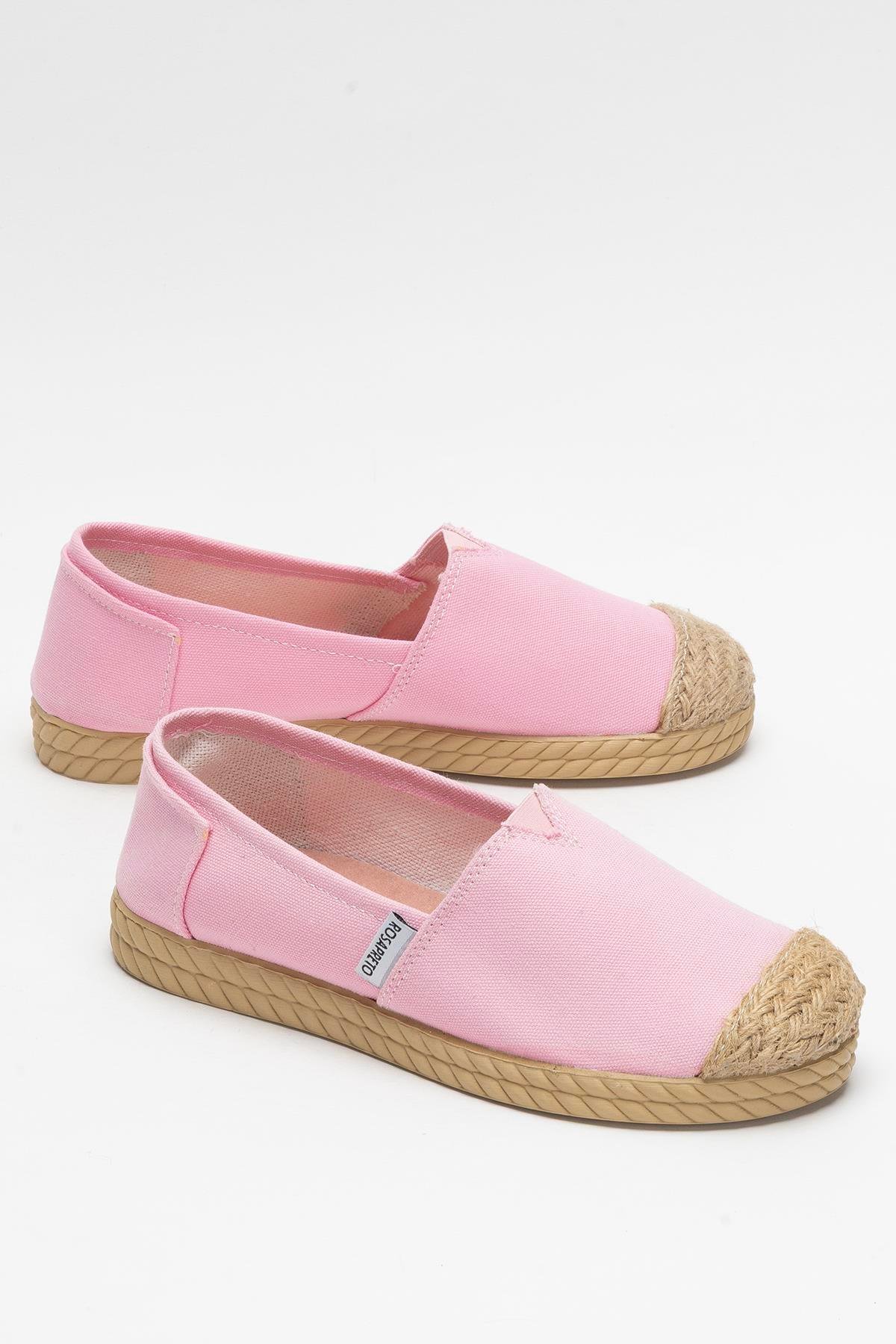 Kadın Keten Babet Ayakkabı PEMBE - Görsel 3