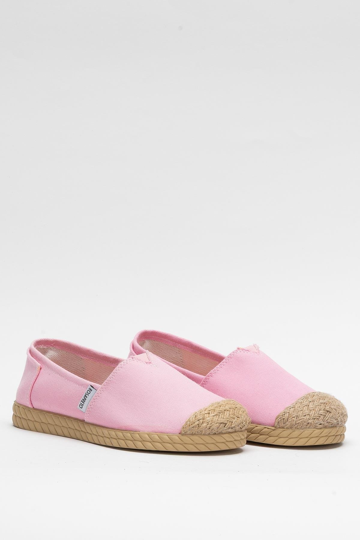 Kadın Keten Babet Ayakkabı PEMBE - Görsel 4