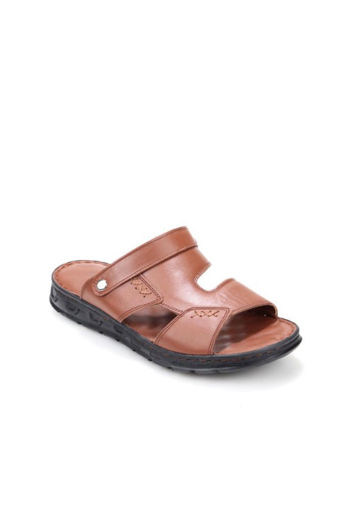 Aldmr 801 Ortopedik Erkek Masaj Tabanlı Hakiki Deri Sandalet Terlik - Görsel 2