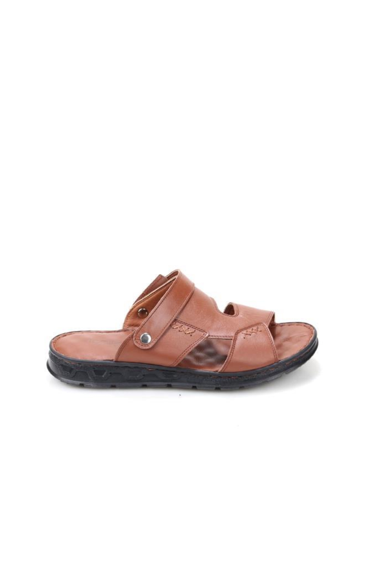 Aldmr 801 Ortopedik Erkek Masaj Tabanlı Hakiki Deri Sandalet Terlik - Görsel 3