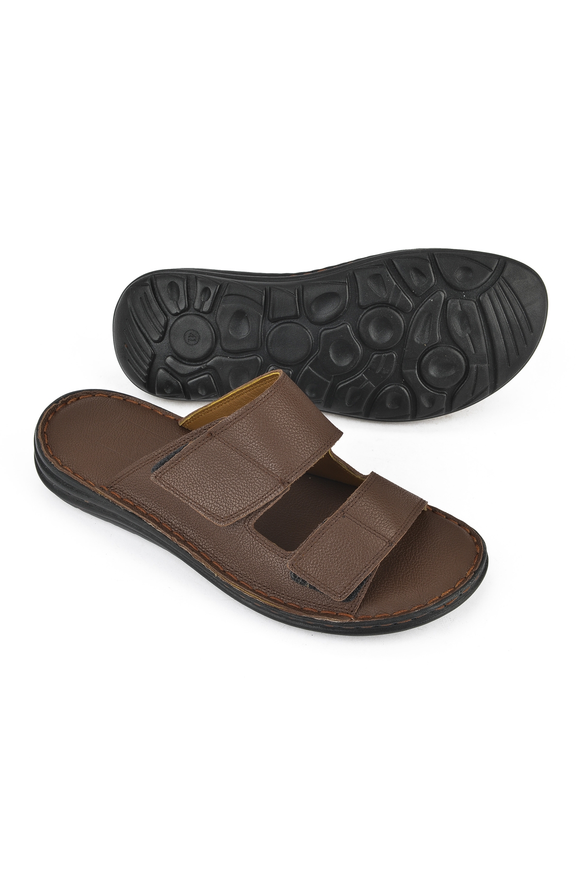 Erkek Hakiki Deri Konfor Terlik 1511052Z0315 Kahve - Görsel 5