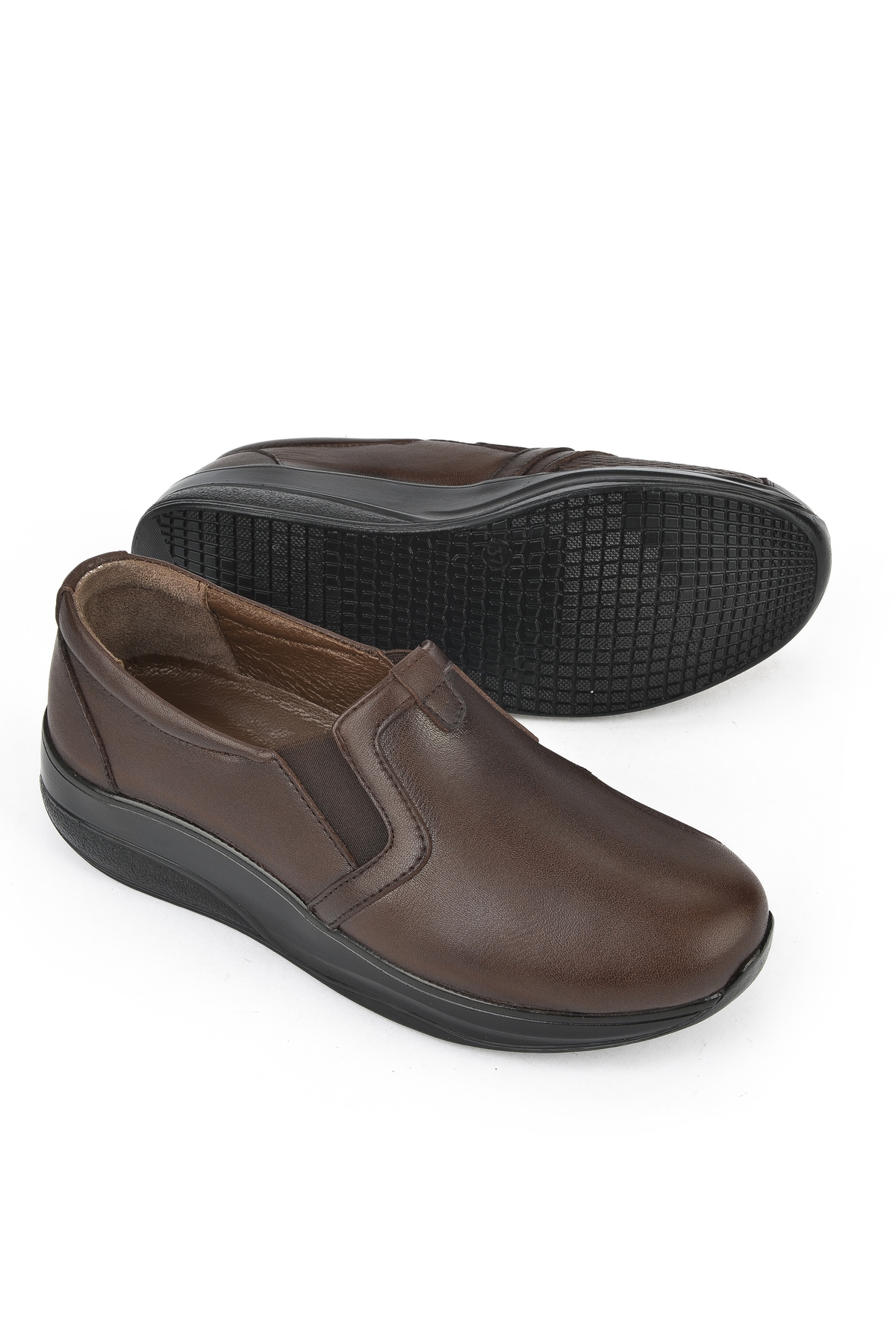 Kadın Hakiki Deri Konfor Ayakkabı 15355Z2665 Kahve - Görsel 5