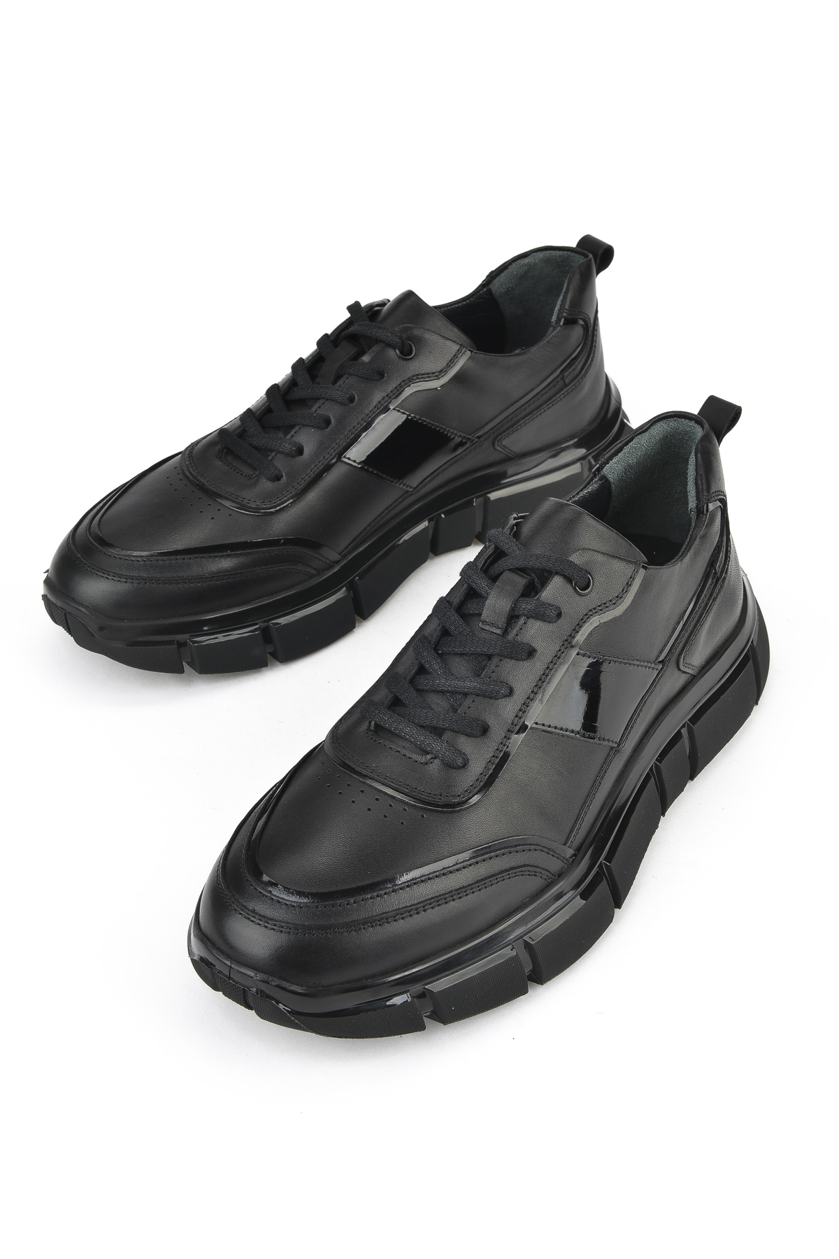 Erkek Hakiki Deri Sneaker 153498Z1792 Siyah - Görsel 6