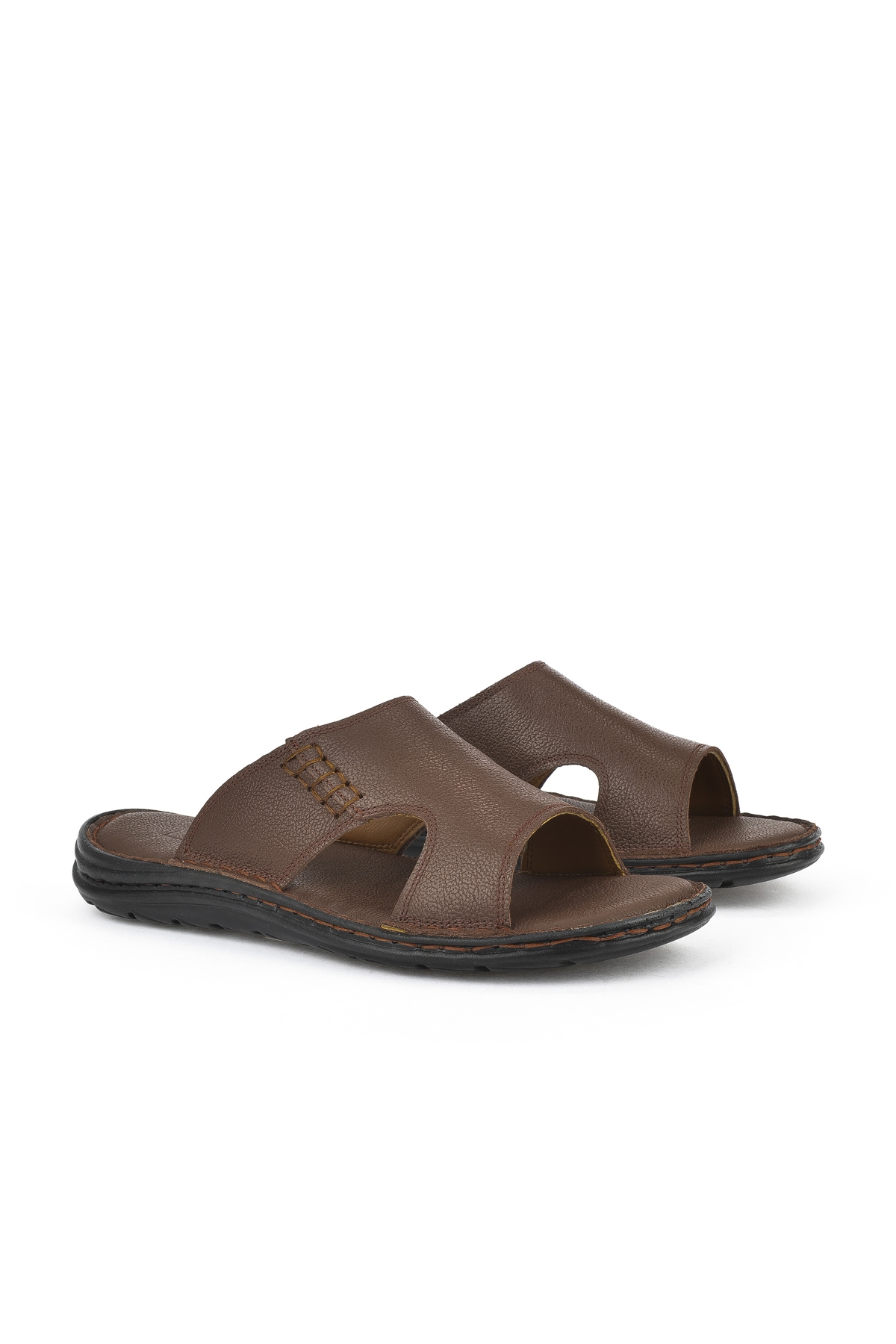 Erkek Hakiki Deri Konfor Terlik 1511052Z0321 Kahve - Görsel 3