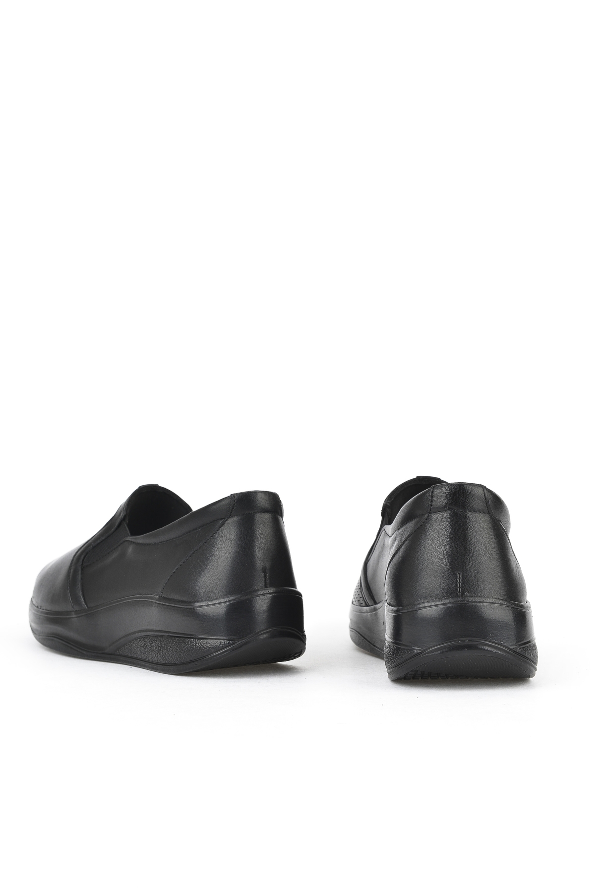 Kadın Hakiki Deri Konfor Ayakkabı 15355Z2665 Siyah - Görsel 4