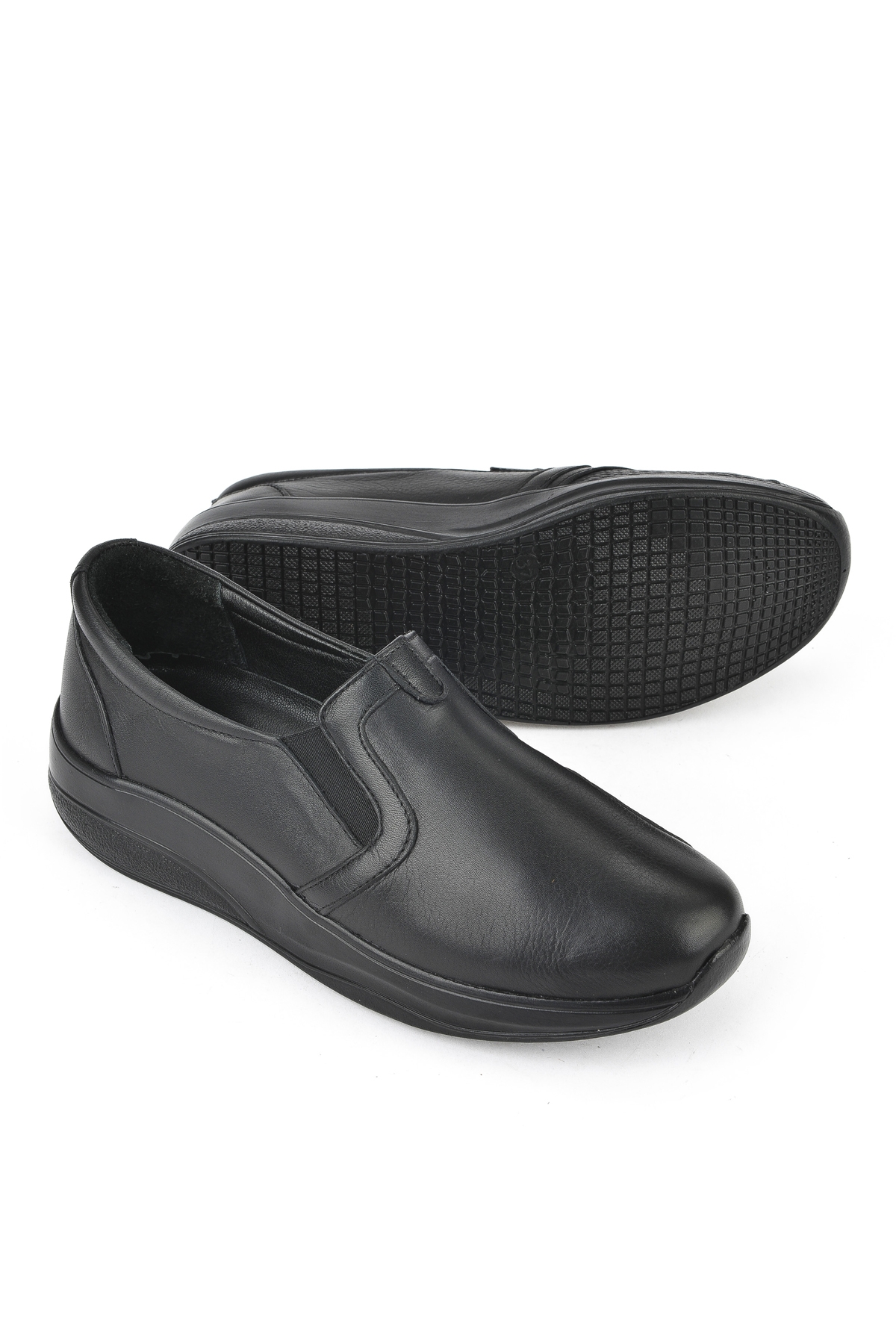 Kadın Hakiki Deri Konfor Ayakkabı 15355Z2665 Siyah - Görsel 5