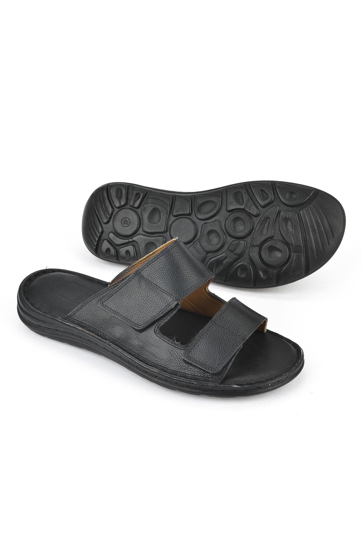 Erkek Hakiki Deri Konfor Terlik 1511052Z0315 Siyah - Görsel 5