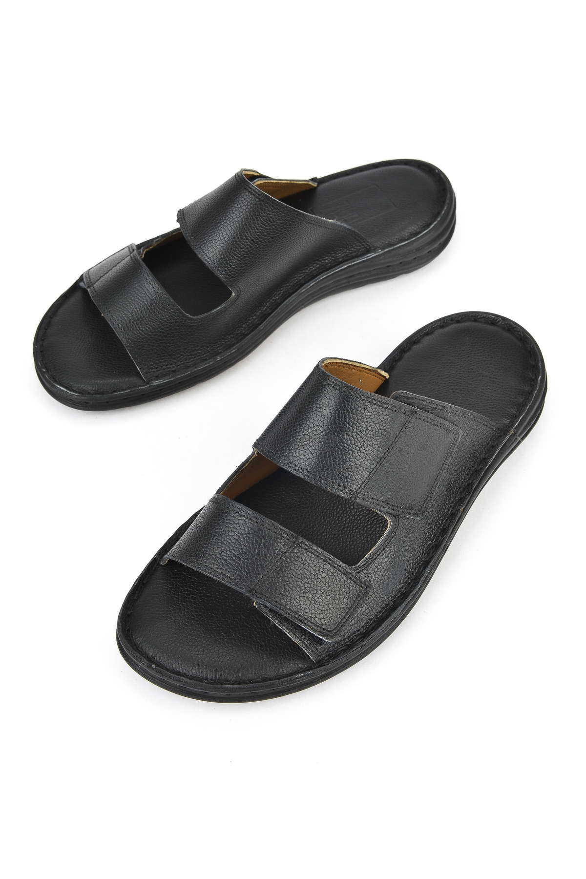 Erkek Hakiki Deri Konfor Terlik 1511052Z0315 Siyah - Görsel 6