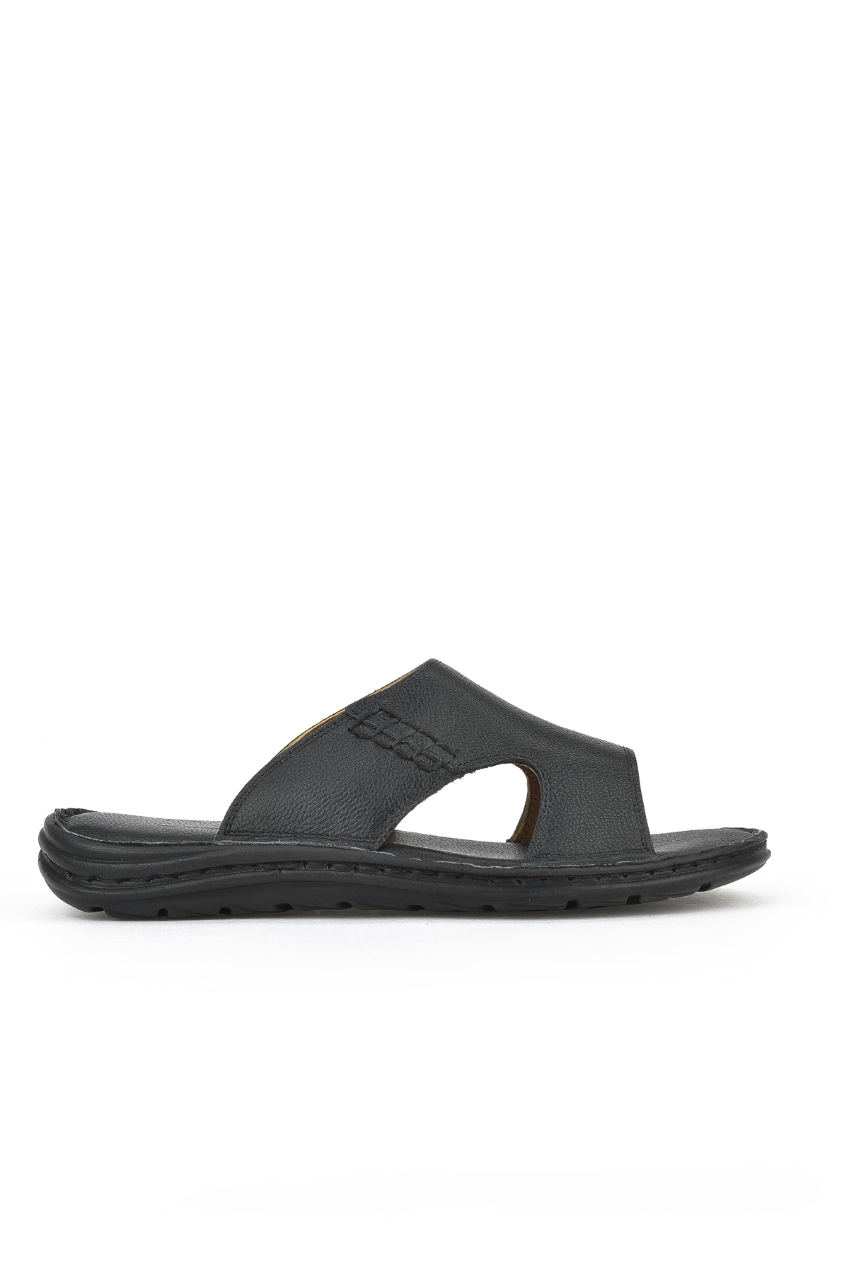 Erkek Hakiki Deri Konfor Terlik 1511052Z0321 Siyah - Görsel 2