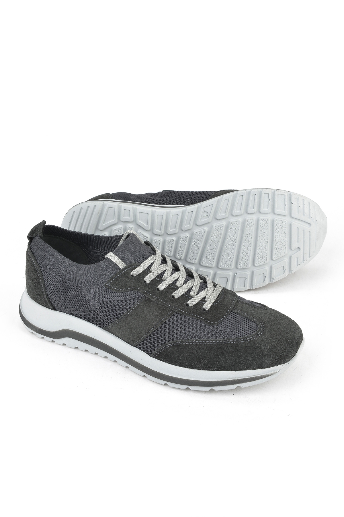 Erkek Hakiki Deri Ayakkabı 15110Z3150 Füme - Görsel 5