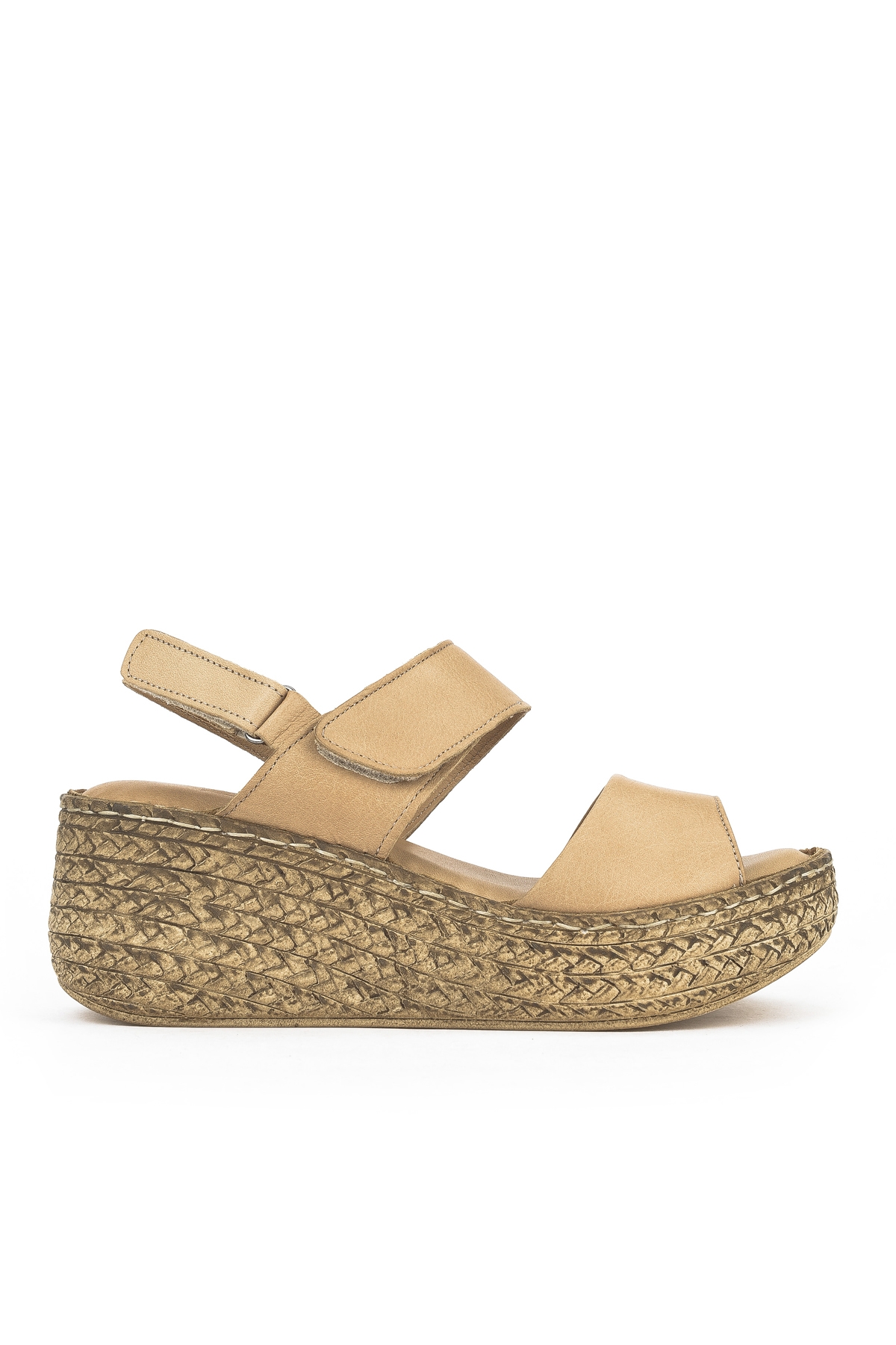 Kadın Hakiki Deri Dolgu Topuk Sandalet 1511032Z7706 Nude - Görsel 2