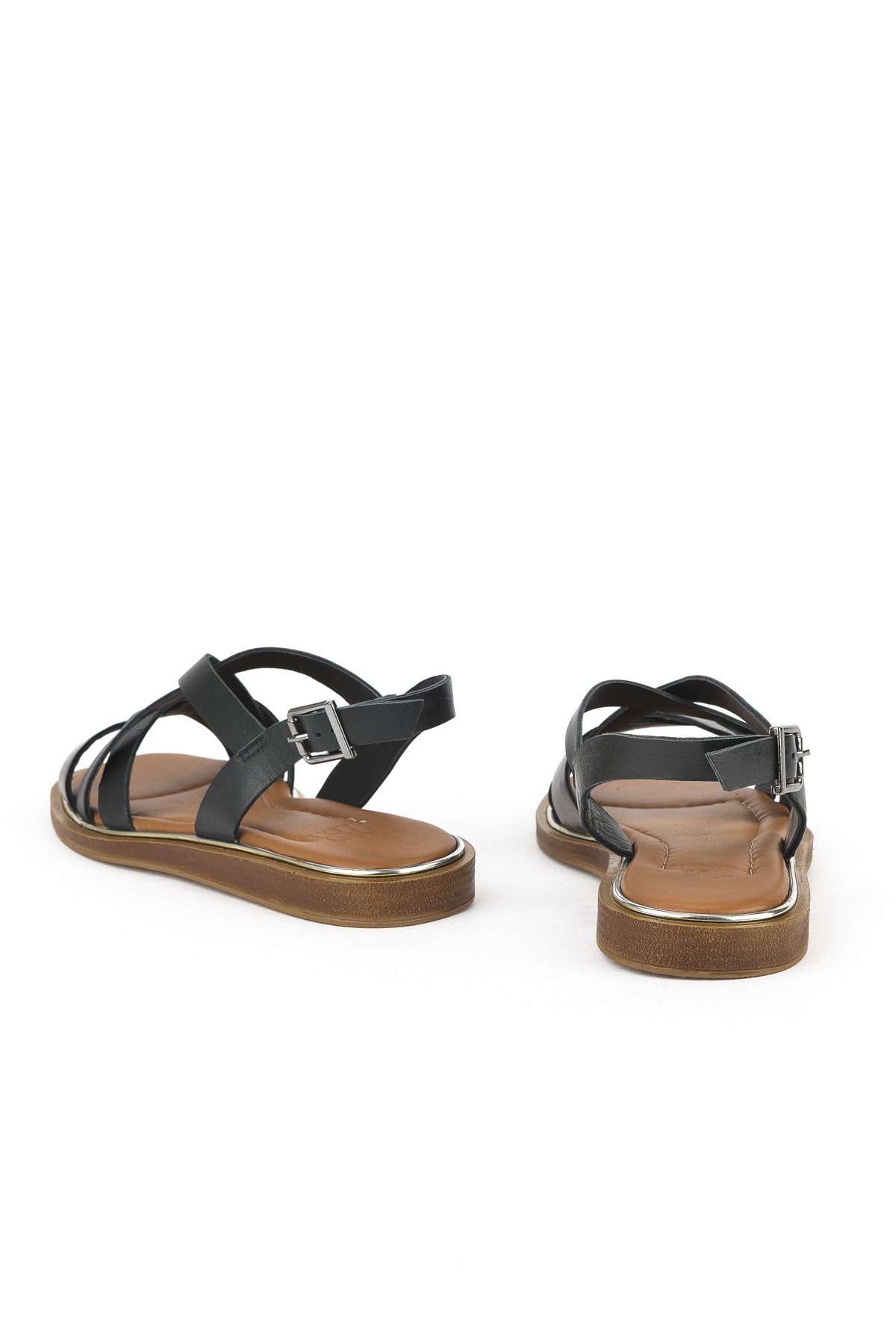 Kadın Hakiki Deri Sandalet 1511032Z11501 Siyah - Görsel 4