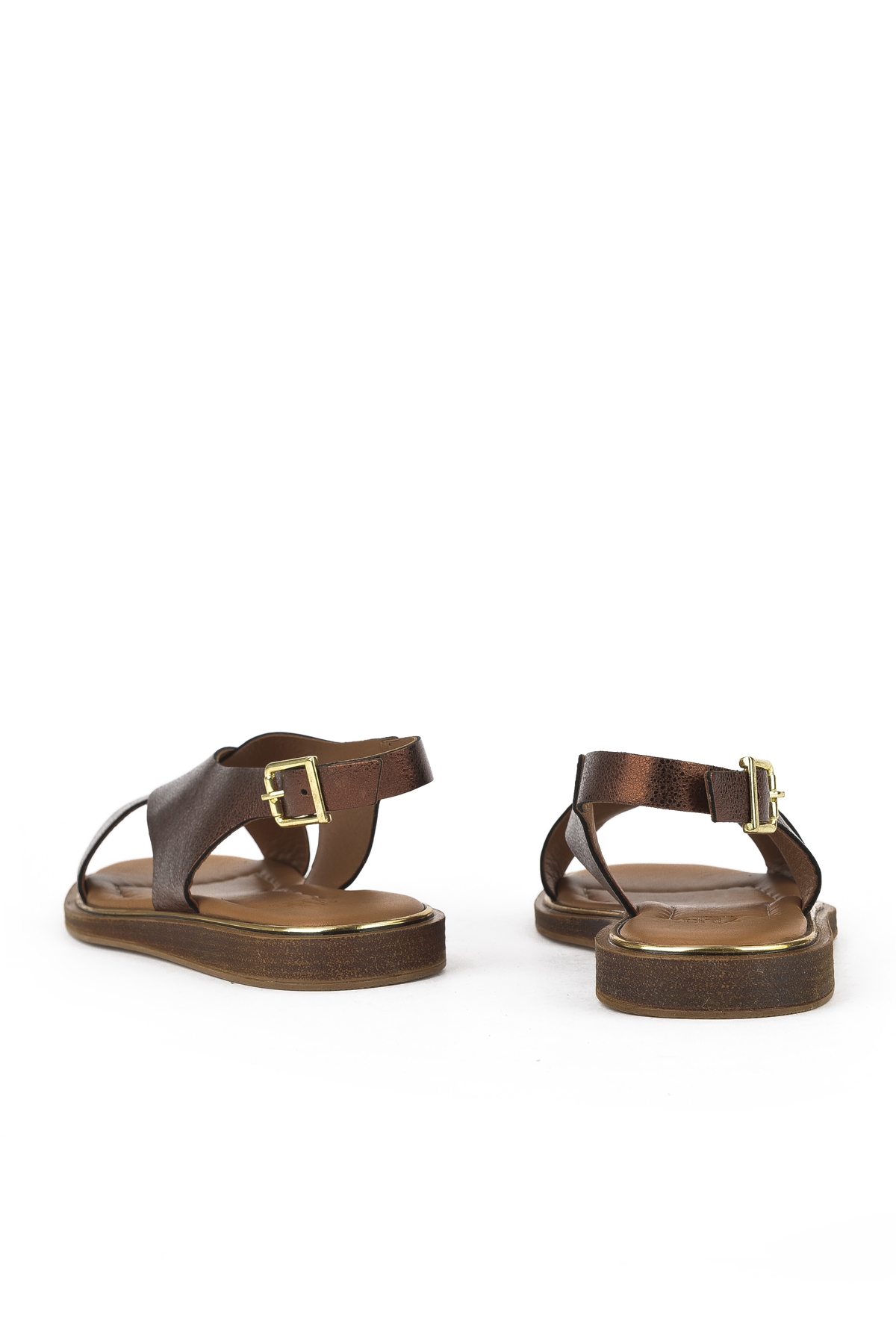 Kadın Hakiki Deri Sandalet 1511032Z11500 Bronz - Görsel 4