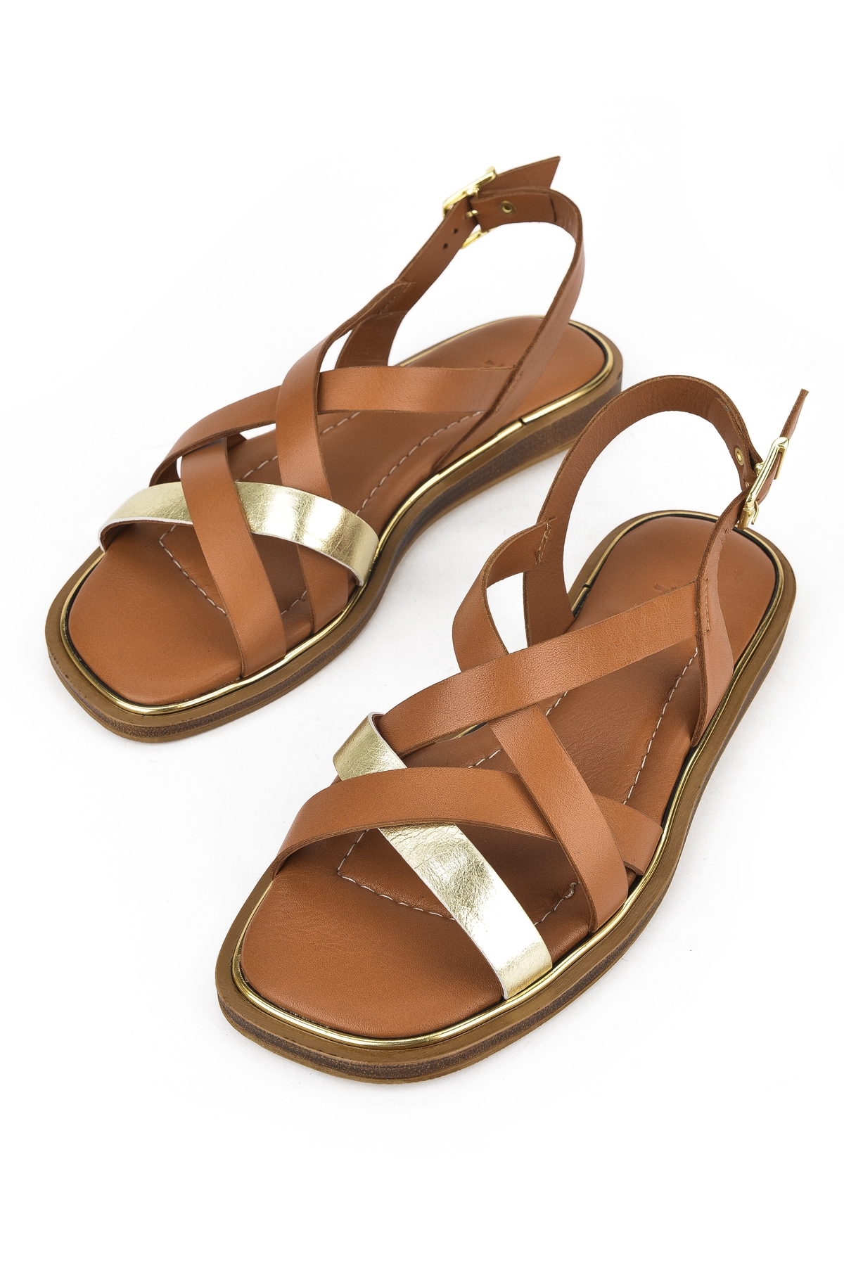 Kadın Hakiki Deri Sandalet 1511032Z11501 Taba - Görsel 6