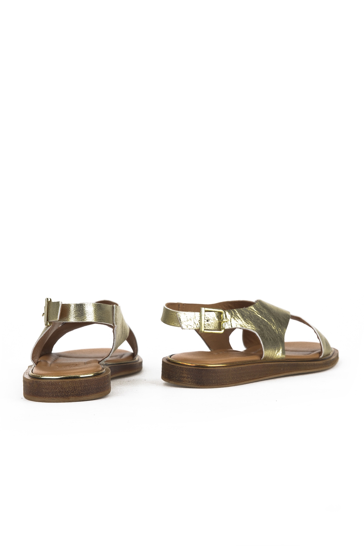 Kadın Hakiki Deri Sandalet 1511032Z11500 Altın - Görsel 4