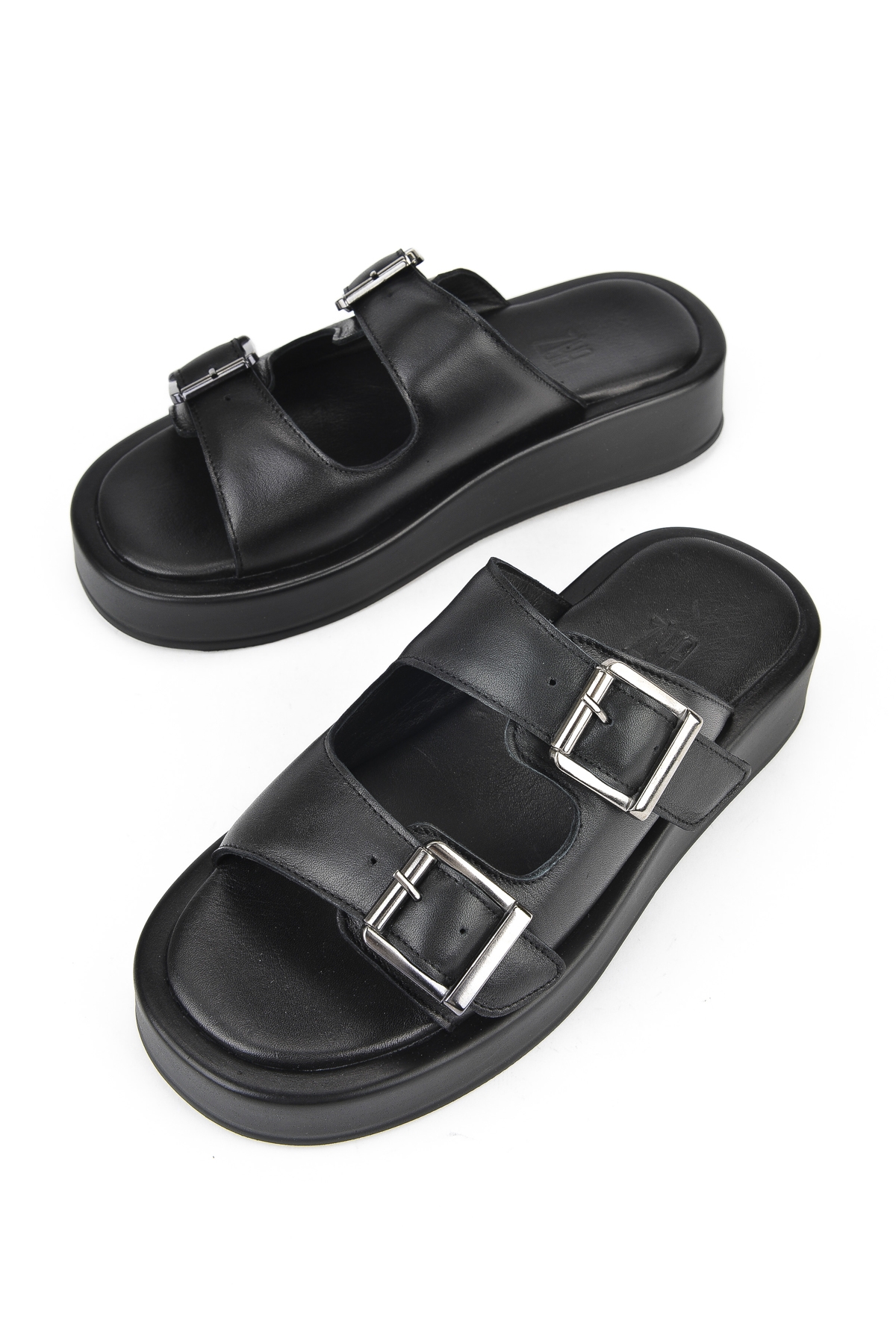 Kadın Hakiki Deri Terlik 1511032Z5009 Siyah - Görsel 6