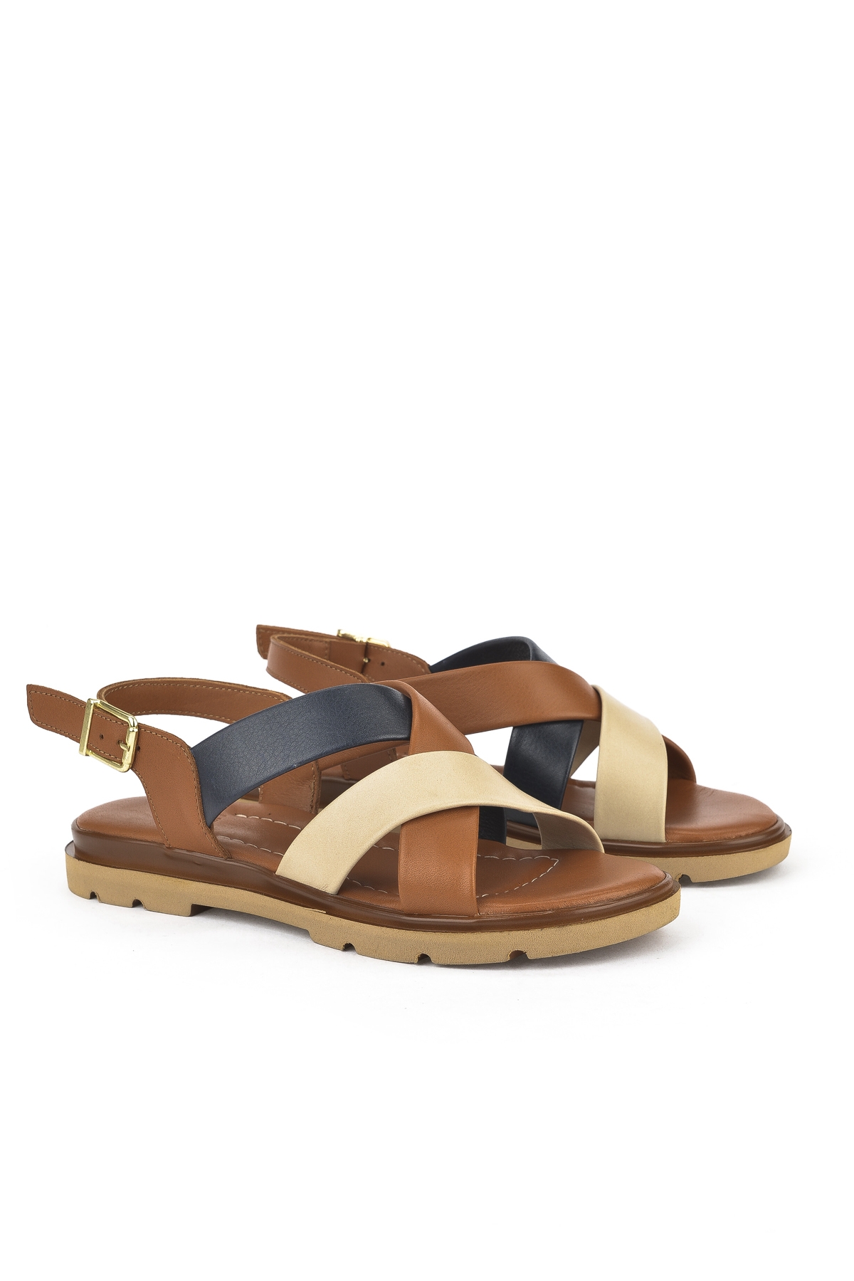 Kadın Hakiki Deri Sandalet 1511032Z8302 Taba - Görsel 3