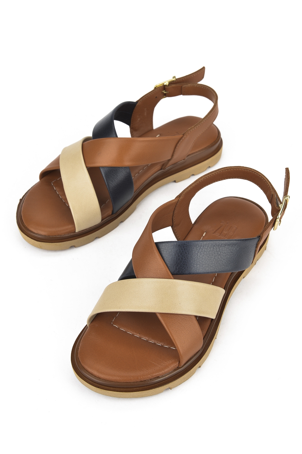 Kadın Hakiki Deri Sandalet 1511032Z8302 Taba - Görsel 6