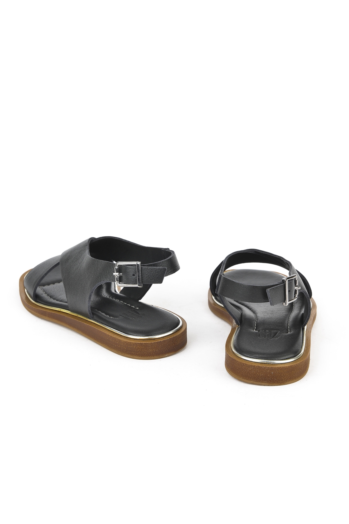 Kadın Hakiki Deri Sandalet 1511032Z11500 Siyah - Görsel 4