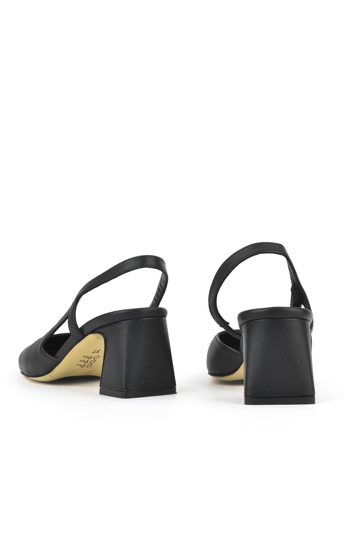 Kadın Hakiki Deri Topuklu Ayakkabı 1511030Z2553 Siyah - Görsel 4