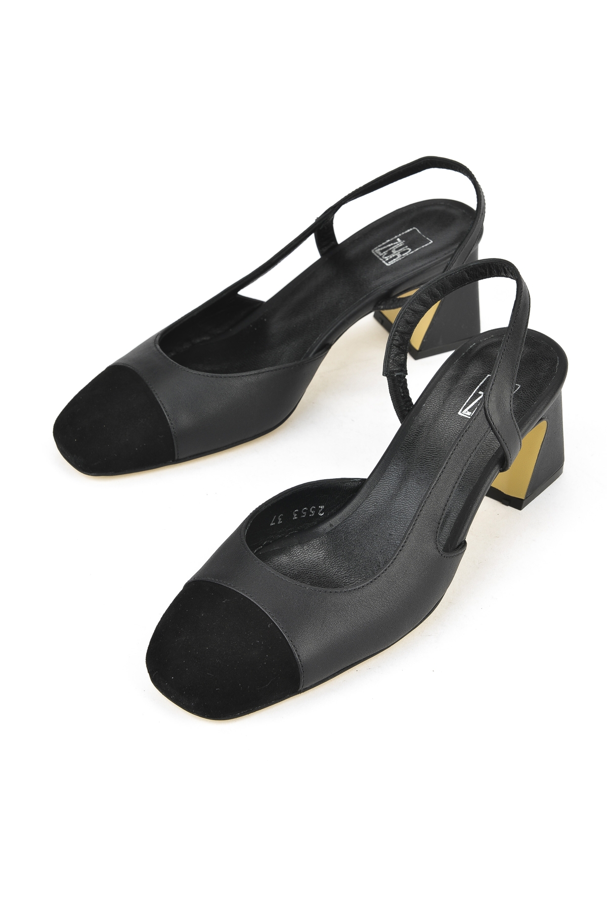 Kadın Hakiki Deri Topuklu Ayakkabı 1511030Z2553 Siyah - Görsel 6