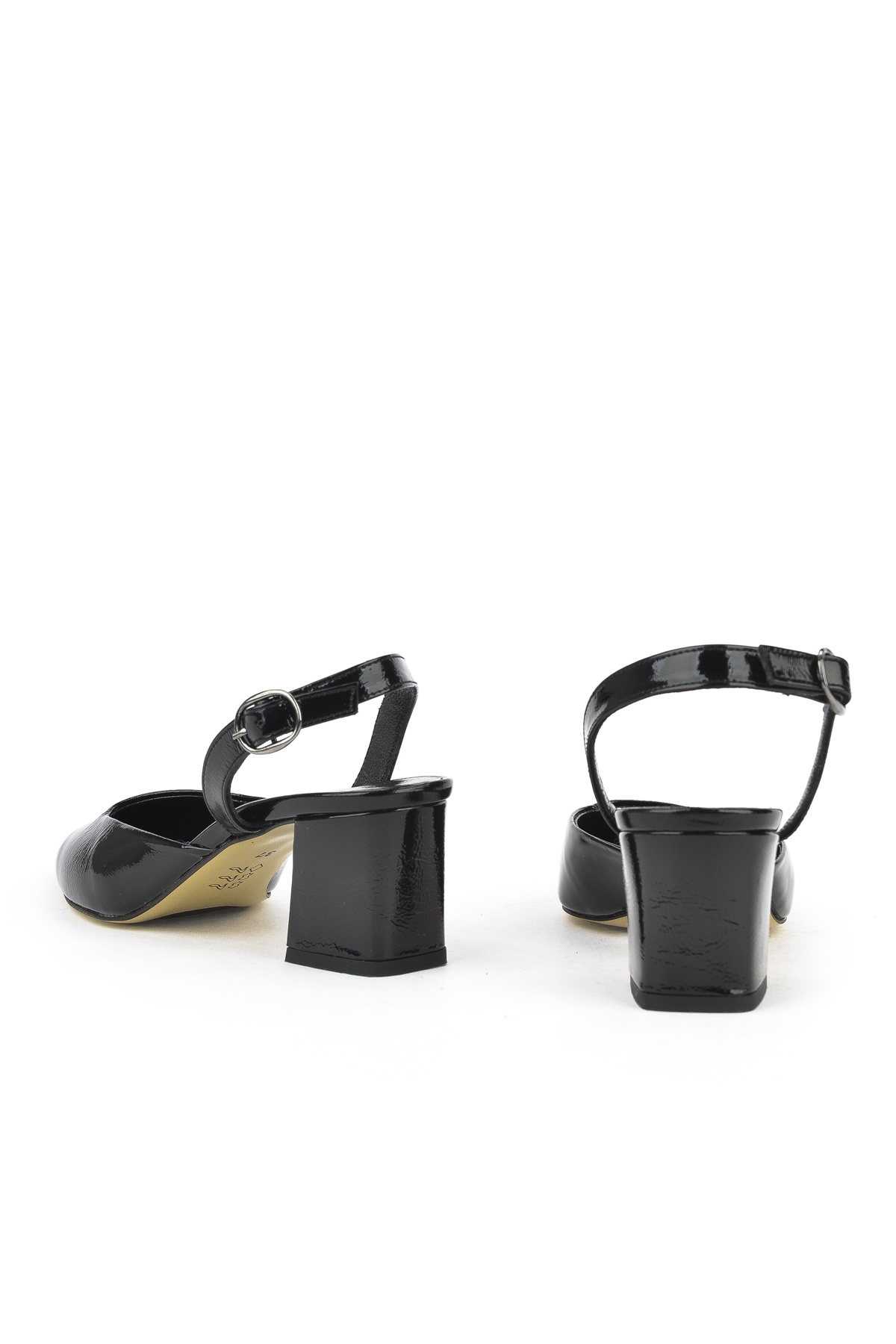 Kadın Hakiki Deri Topuklu Ayakkabı 1511030Z2555 Siyah - Görsel 4