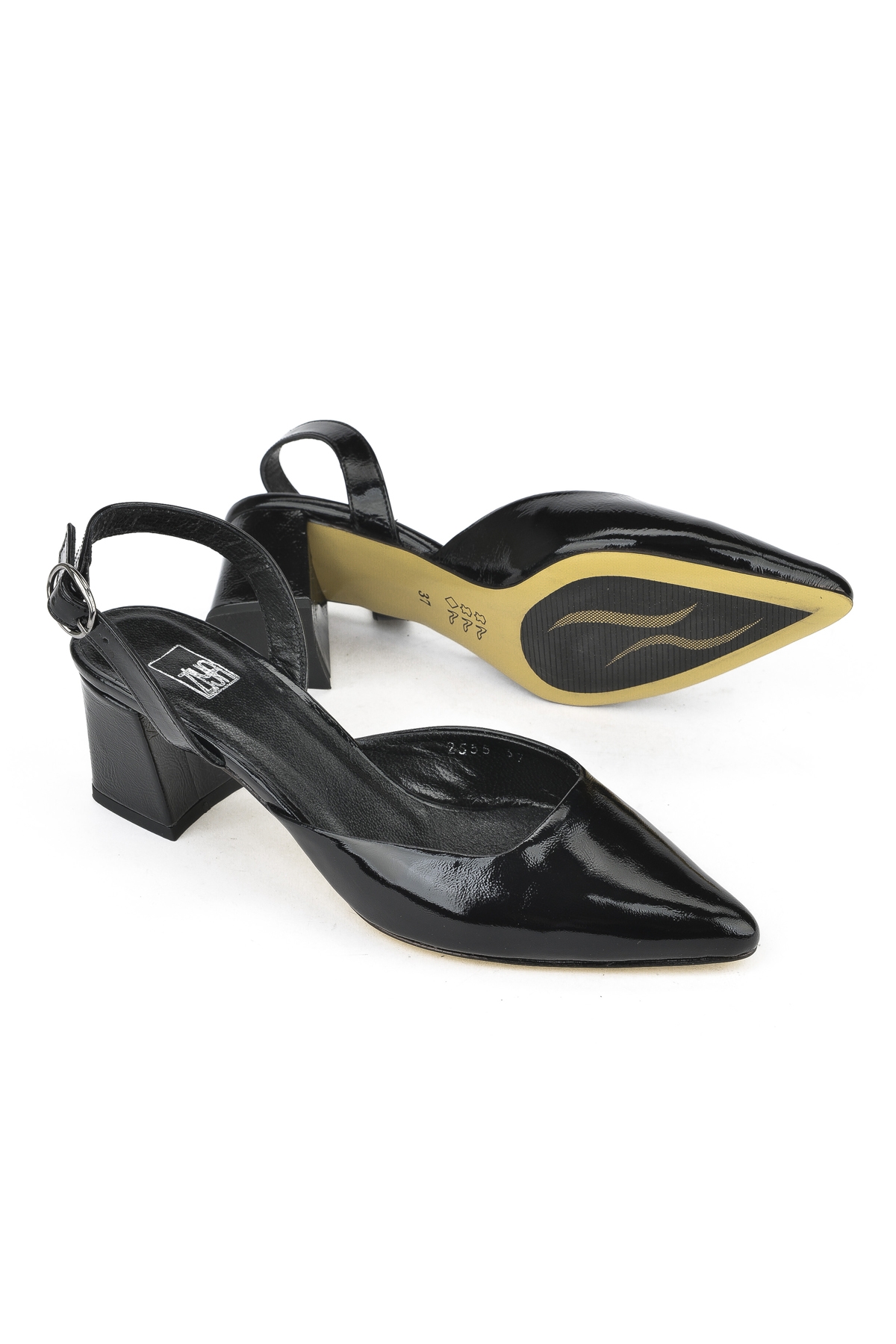 Kadın Hakiki Deri Topuklu Ayakkabı 1511030Z2555 Siyah - Görsel 5