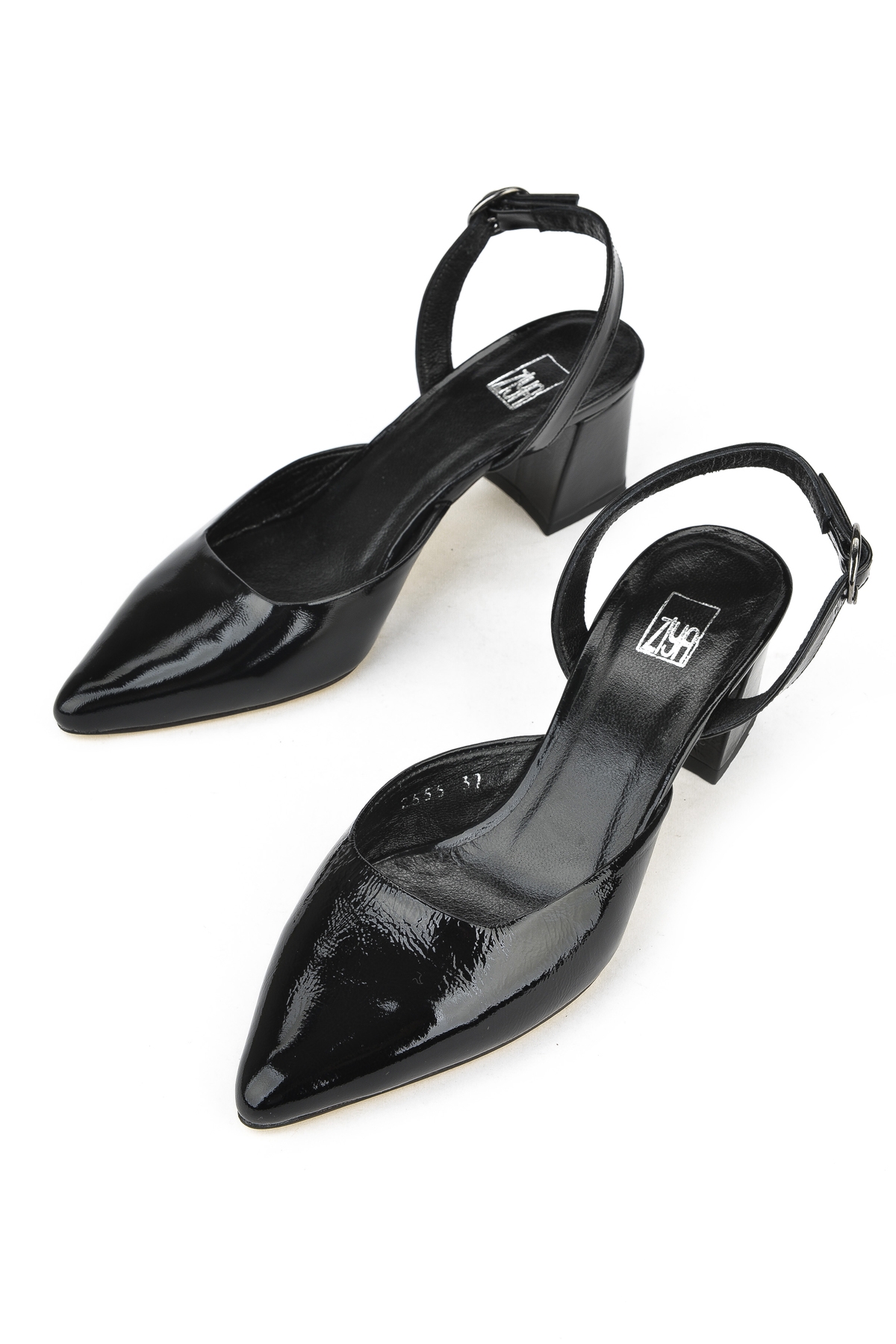 Kadın Hakiki Deri Topuklu Ayakkabı 1511030Z2555 Siyah - Görsel 6