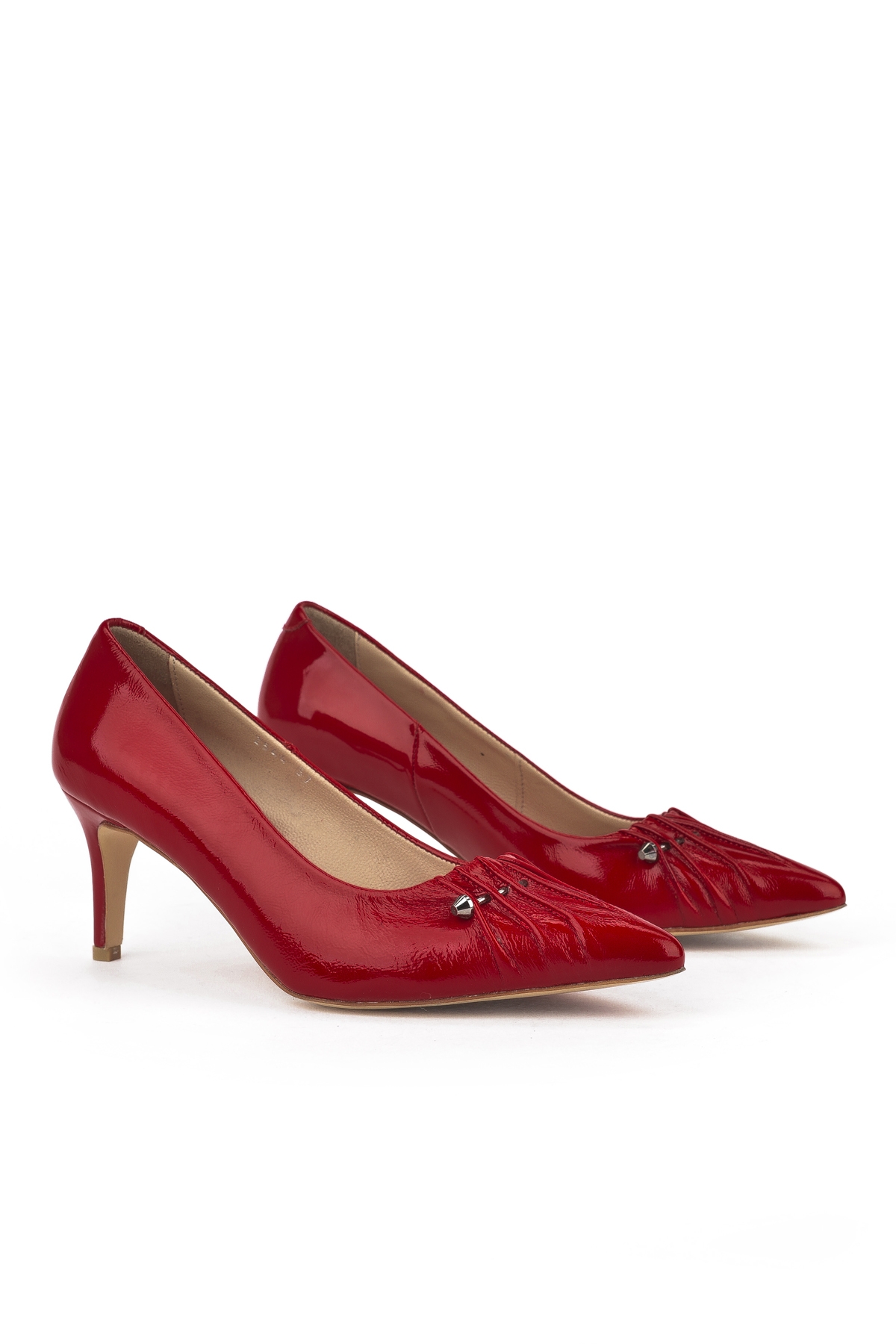 Kadın Hakiki Deri Topuklu Ayakkabı 1511030Z2544 Kırmızı - Görsel 3