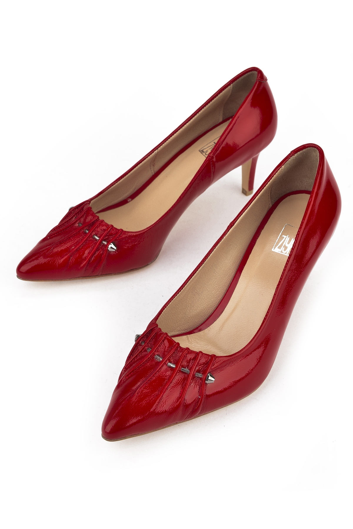 Kadın Hakiki Deri Topuklu Ayakkabı 1511030Z2544 Kırmızı - Görsel 6