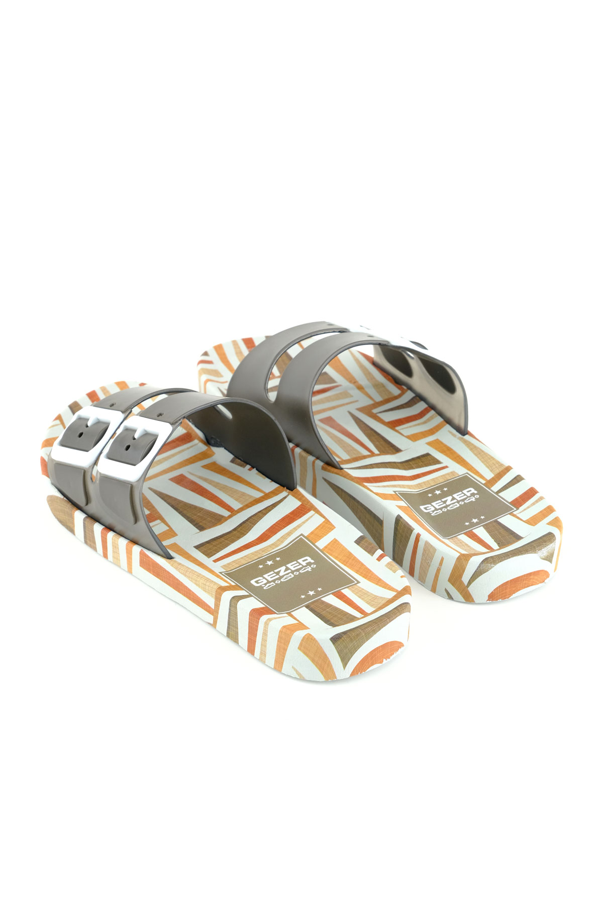 Gezer Gezer Haki Erkek Yazlık Rahat Taban Havuz Plaj Banyo Günlük Terlik Sandalet & Terlik | Flo Haki - 5. görsel