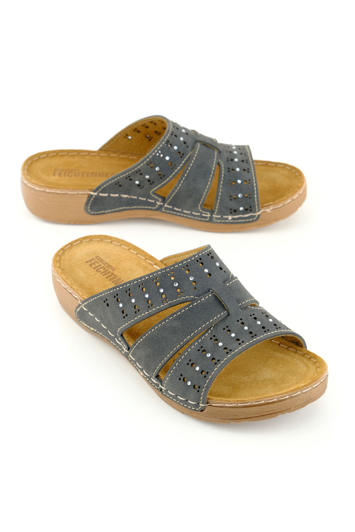 Feichtingen Kadın Yazlık İç Taban Hakiki Deri Rahat Taban Günlük Terlik - Görsel 2