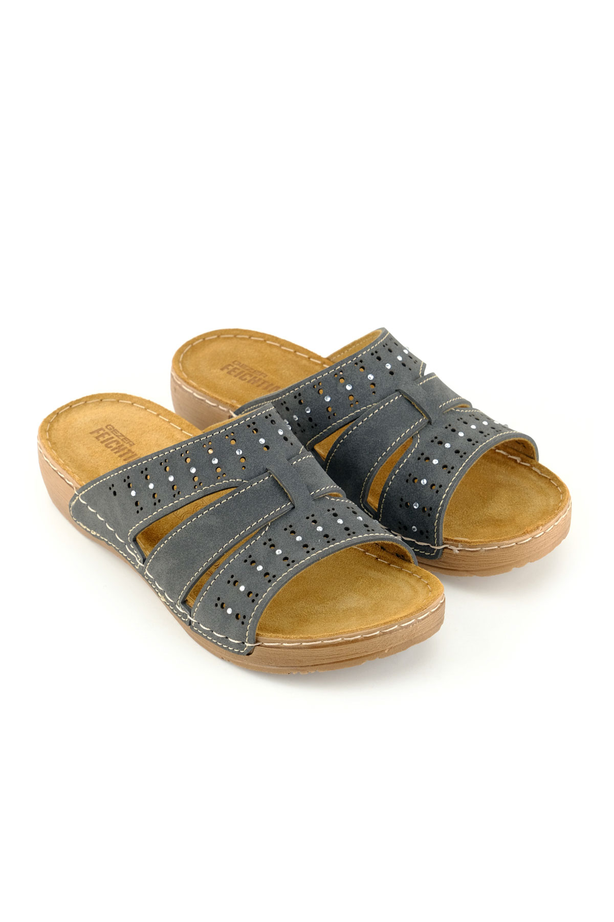 Feichtingen Kadın Yazlık İç Taban Hakiki Deri Rahat Taban Günlük Terlik - Görsel 4