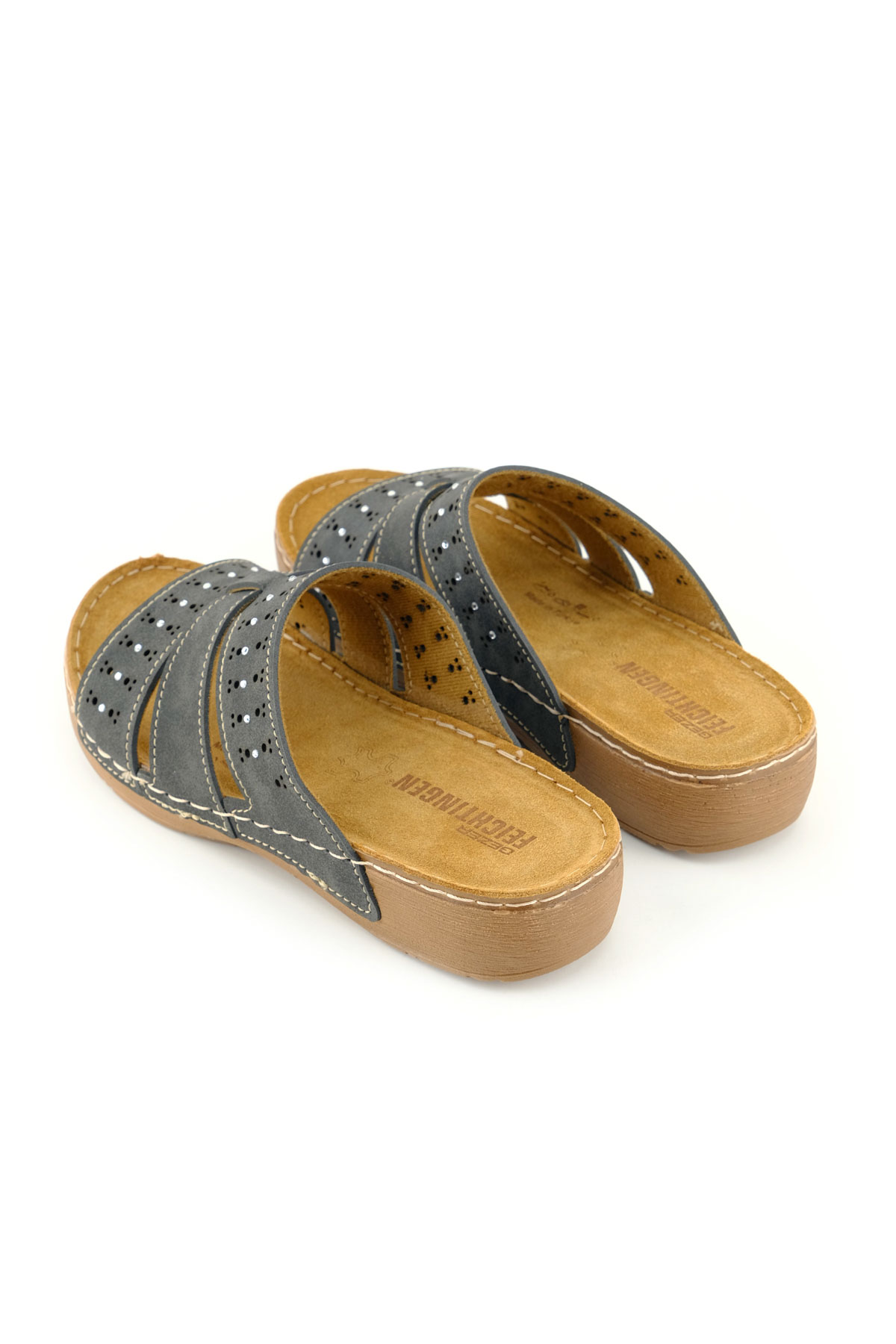 Feichtingen Kadın Yazlık İç Taban Hakiki Deri Rahat Taban Günlük Terlik - Görsel 5