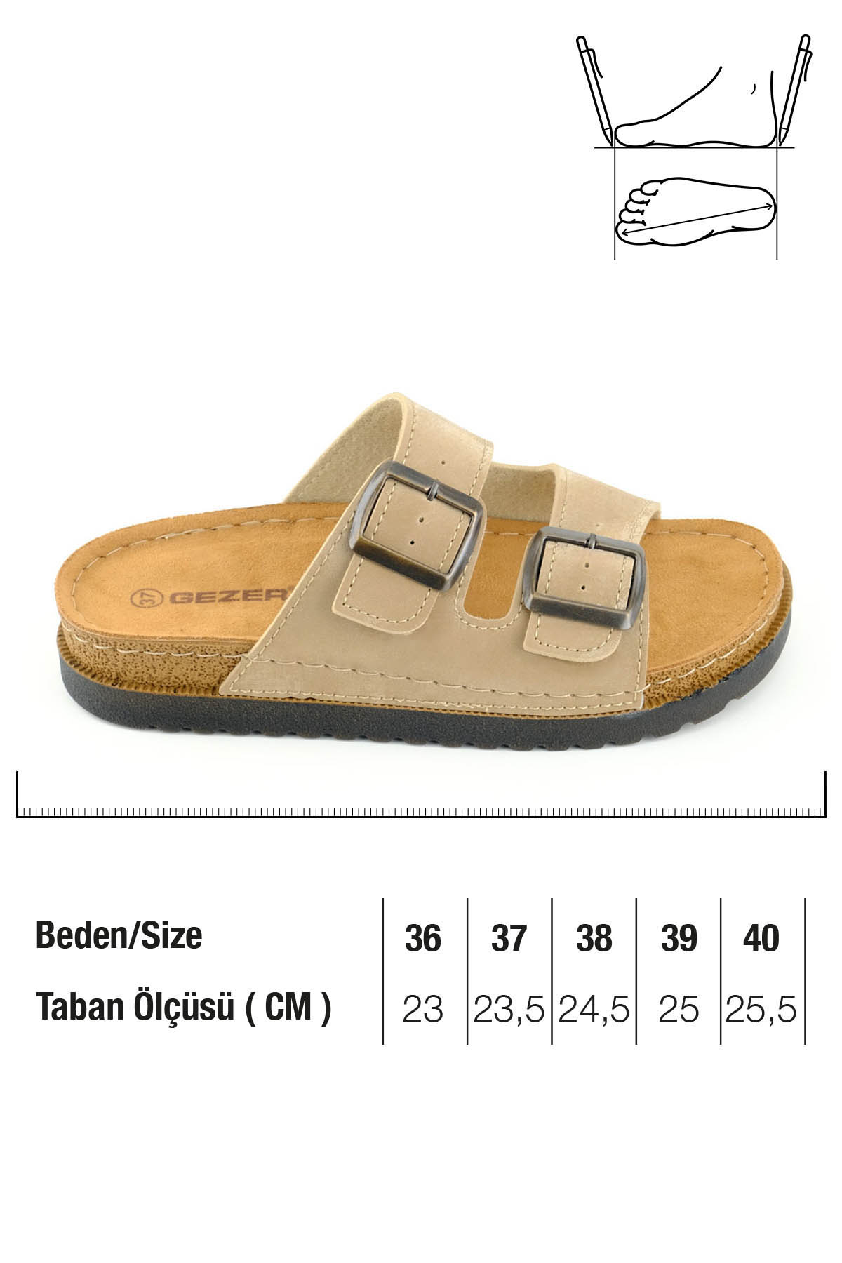 Kadın Yazlık Suni Deri İki Toka Ayarlanabilir Comfort Taban Günlük Terlik - Görsel 3