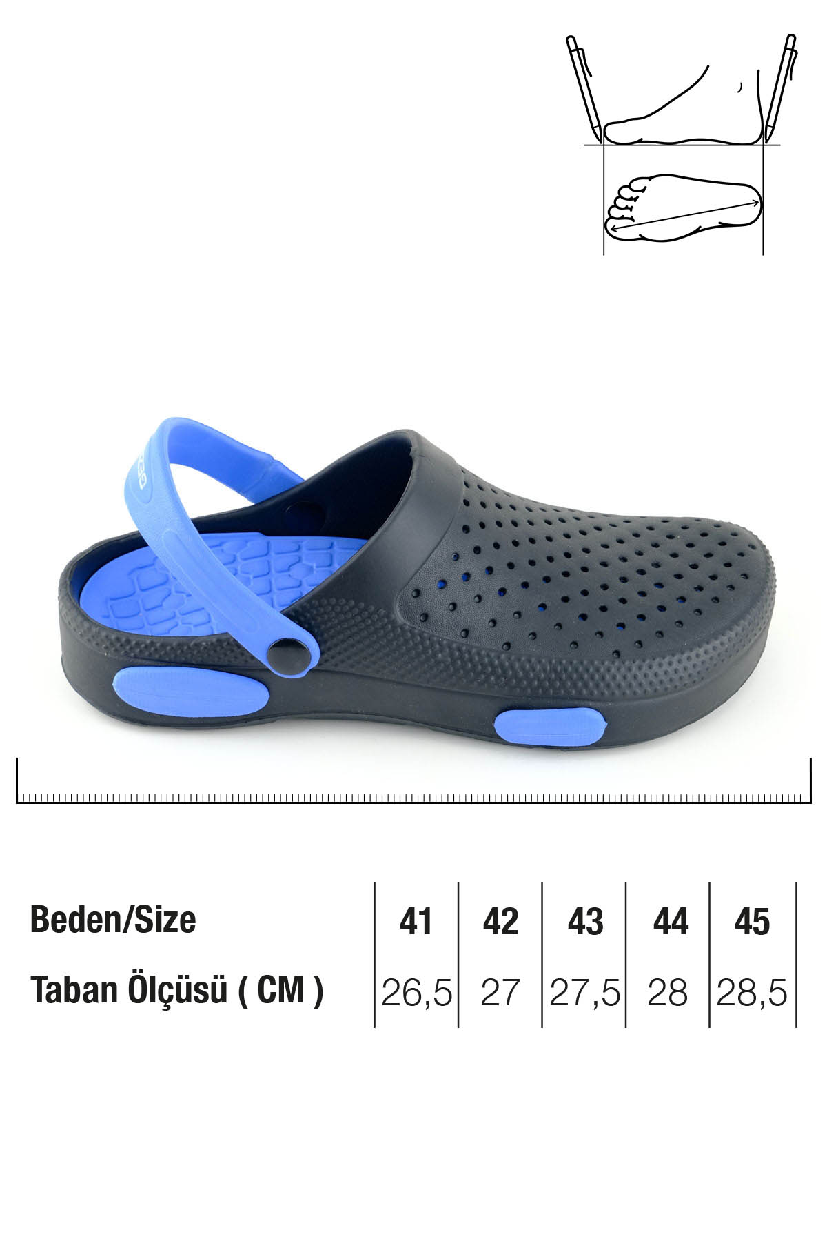 Yazlık Islak Zemine Uygun Ev Bahçe Banyo Hastane Sabo Erkek Terlik Sandalet - Görsel 3