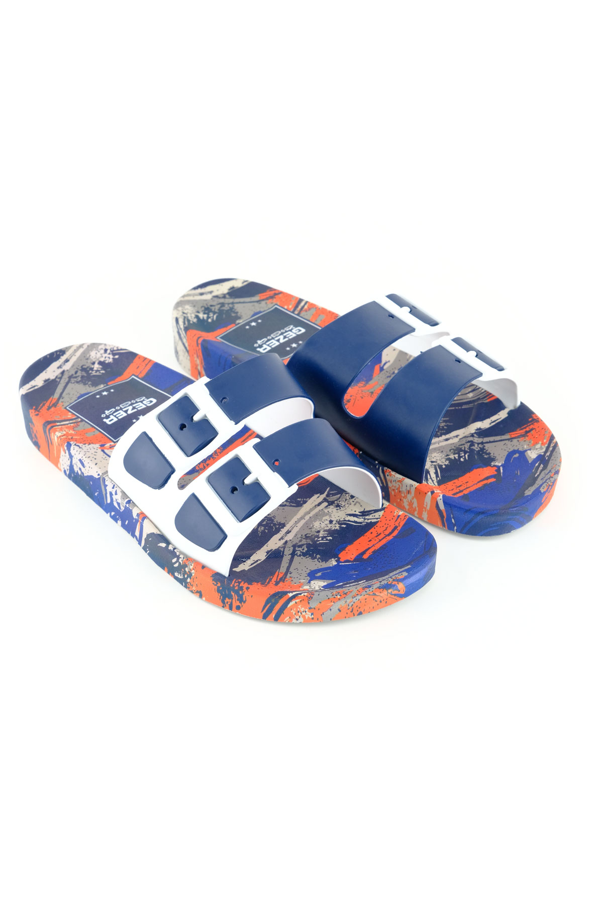 Gezer Gezer Lacivert Erkek Yazlık Rahat Taban Havuz Plaj Banyo Günlük Terlik Sandalet & Terlik | Flo Lacivert - 4. görsel