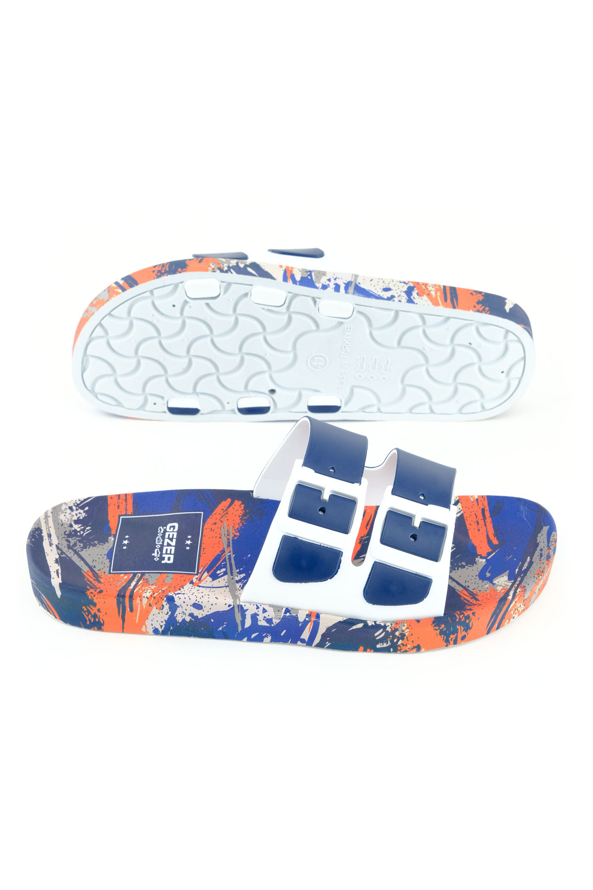 Gezer Gezer Lacivert Erkek Yazlık Rahat Taban Havuz Plaj Banyo Günlük Terlik Sandalet & Terlik | Flo Lacivert - 6. görsel